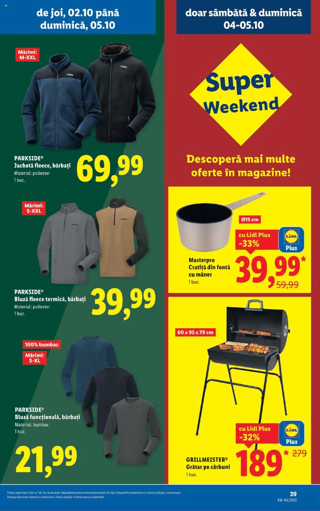 Catalog LIDL 29 Septembrie - 4 Octombrie 2025 | Pagina 39 | Produse: Jachetă, Cratiță, Grill, Grătar