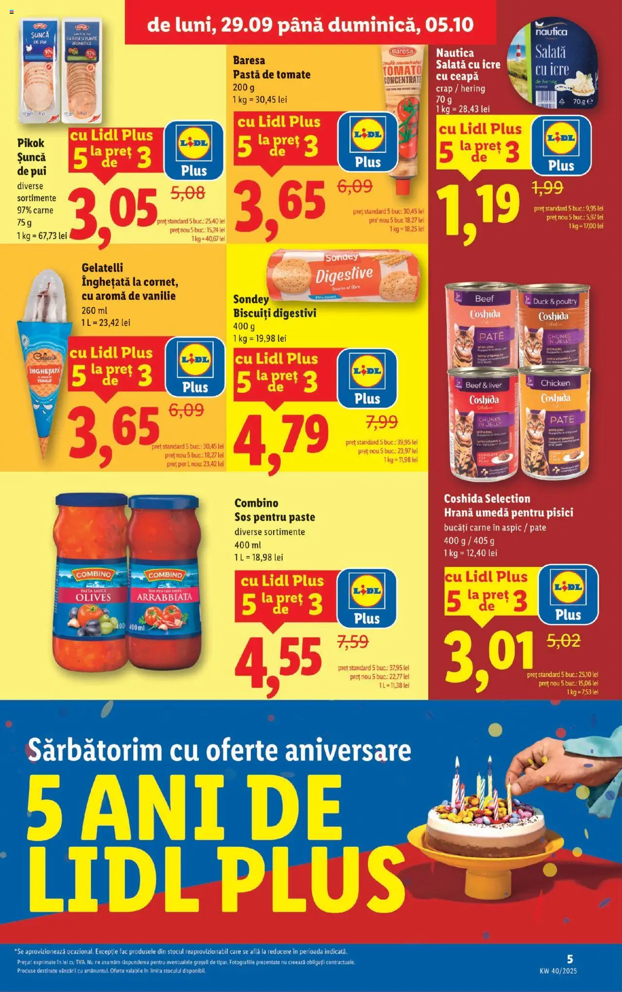 Catalog LIDL 29 Septembrie - 4 Octombrie 2025 | Pagina 5 | Produse: Çarşaf, Pastă de tomate, Șuncă, Biscuiți