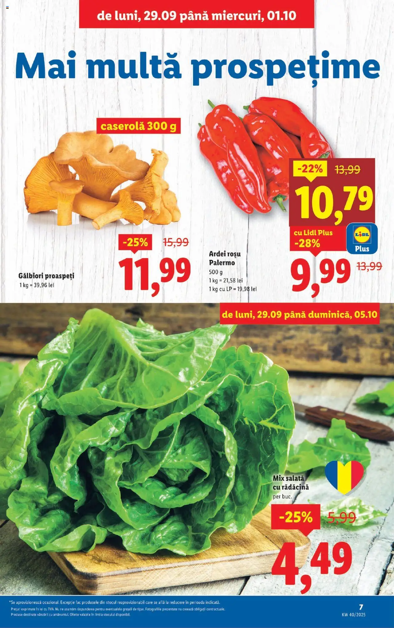 Catalog LIDL 29 Septembrie - 4 Octombrie 2025 | Pagina 7 | Produse: Ardei, Salată