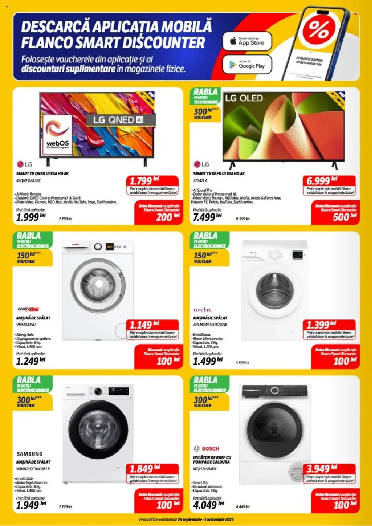 Catalog Flanco 25 - 30 Septembrie 2025 | Pagina 4 | Produse: Mașină De Spălat, Uscător