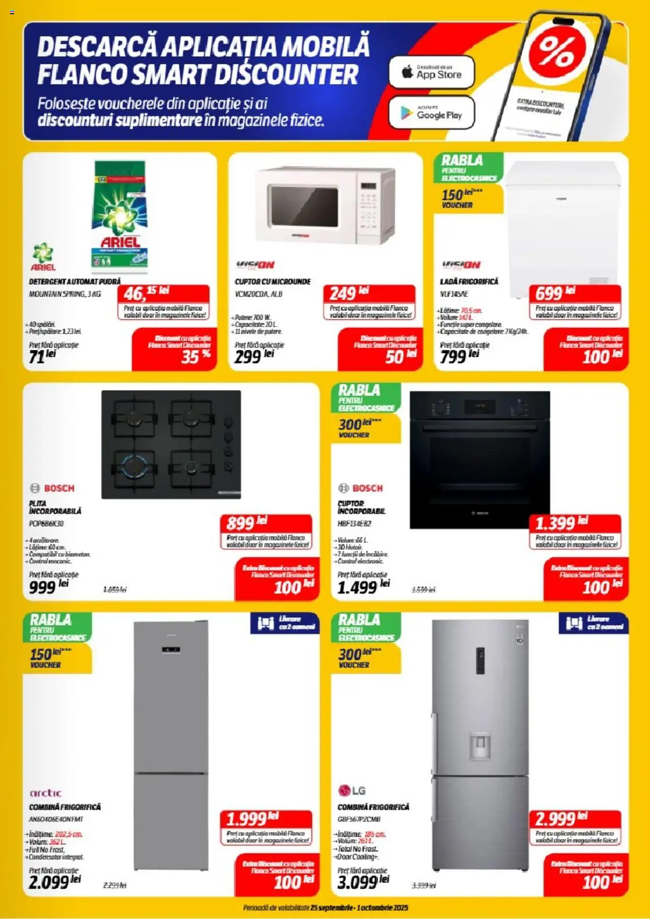 Catalog Flanco 25 - 30 Septembrie 2025 | Pagina 5 | Produse: Cuptor Cu Microunde, Kedi Ödül Oyuncakları, Combină frigorifică, Ladă frigorifică
