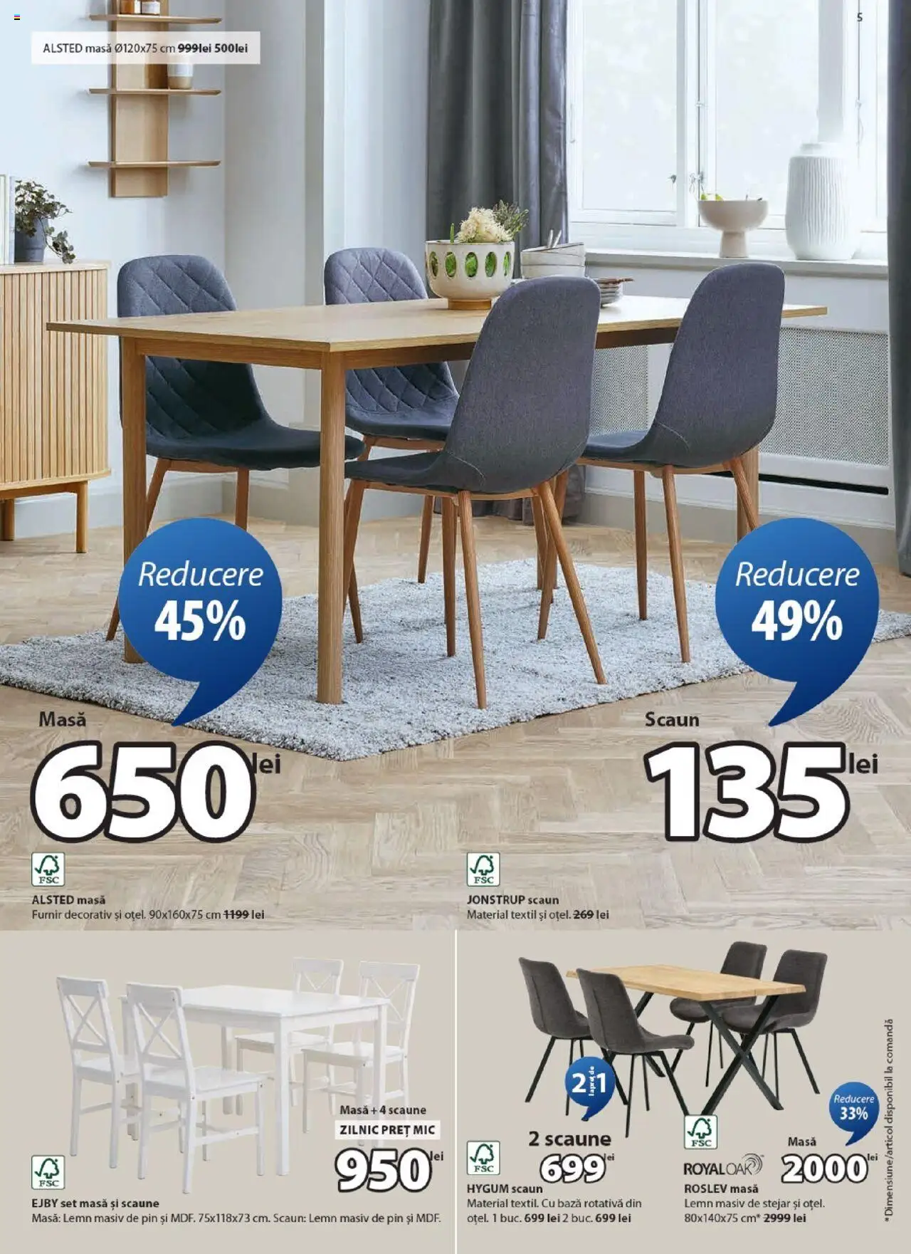 Catalog JYSK 26 Septembrie - 24 Octombrie 2025 | Pagina 5 | Produse: Masă, Scaun