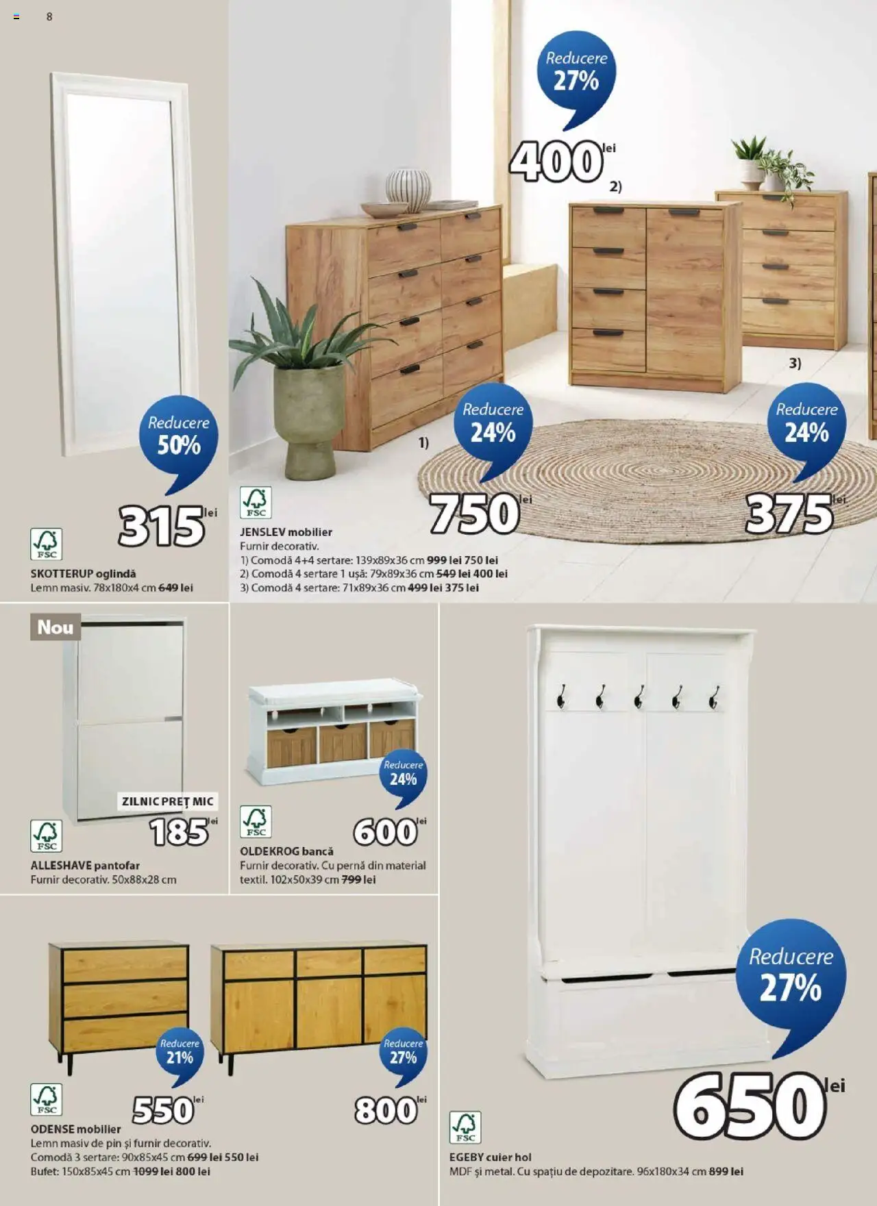 Catalog JYSK 26 Septembrie - 24 Octombrie 2025 | Pagina 8 | Produse: Pernă, Pantofar, Bancă, Ușă