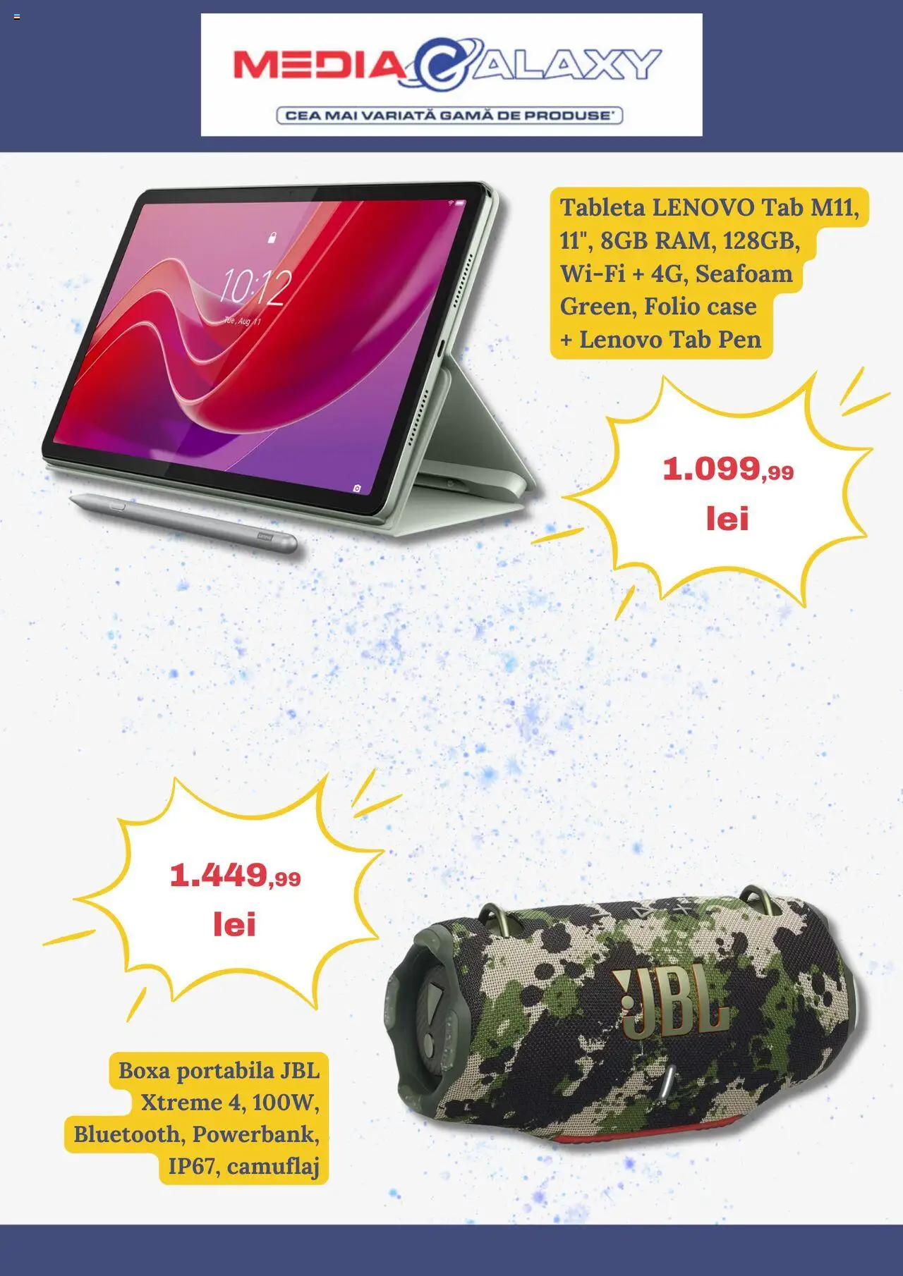 Catalog Media Galaxy 25 - 30 Septembrie 2025 | Pagina 2 | Produse: Tabletă, Boxă portabilă