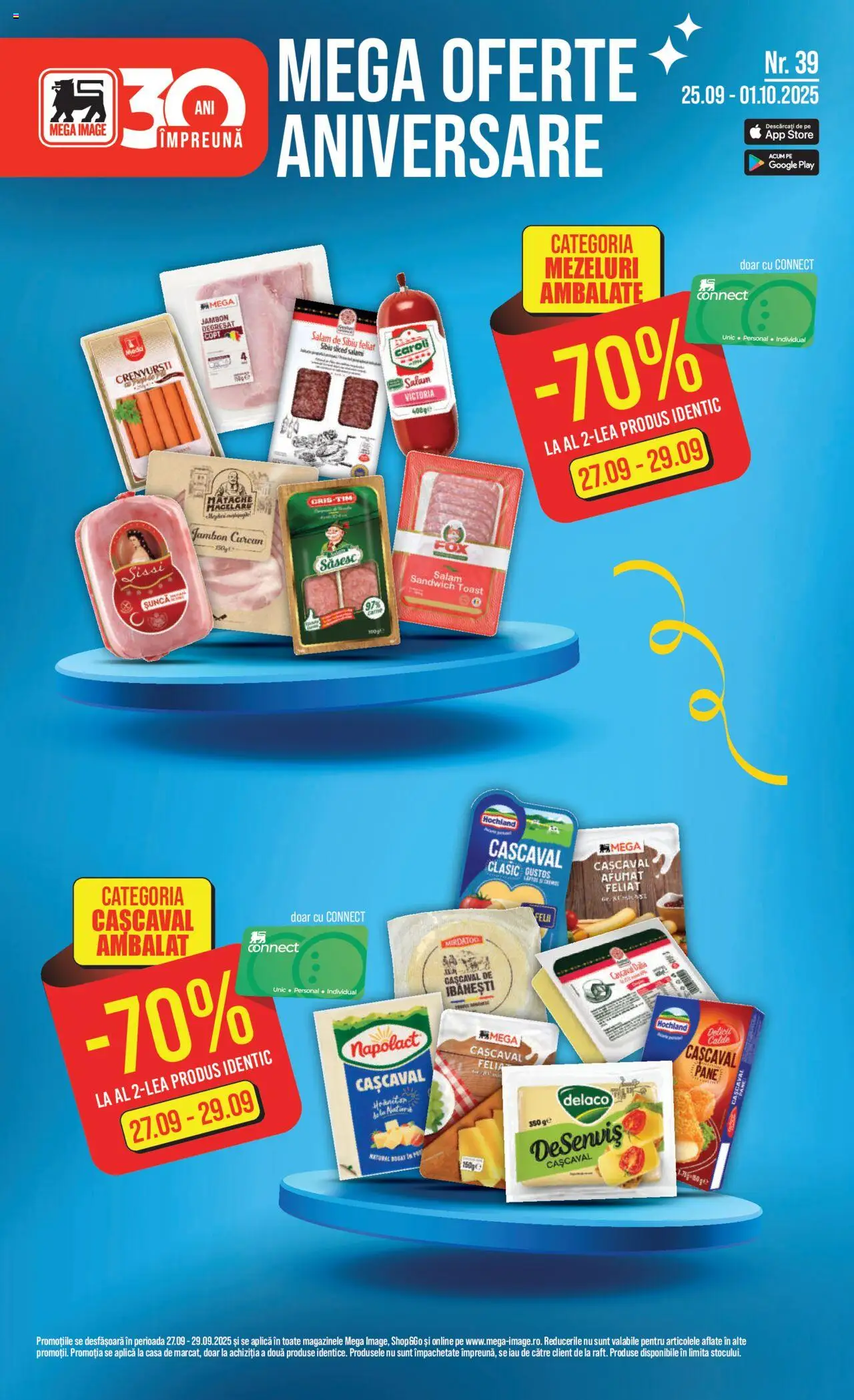 Catalog Mega Image 25 - 30 Septembrie 2025 | Pagina 1 | Produse: Light Kedi Konservesi, Cașcaval, Salam