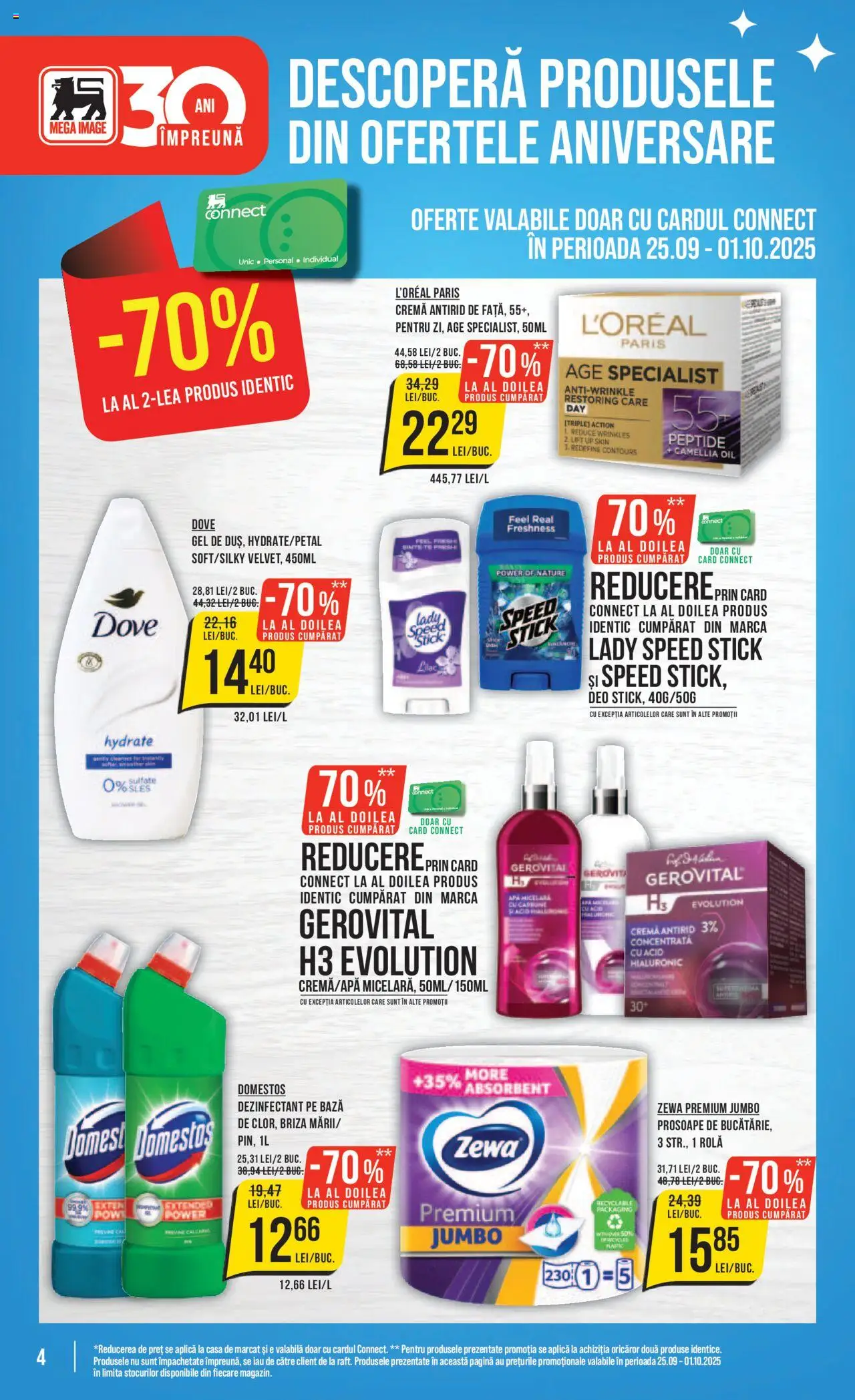 Catalog Mega Image 25 - 30 Septembrie 2025 | Pagina 4 | Produse: Cremă, Apă micelară, Apă