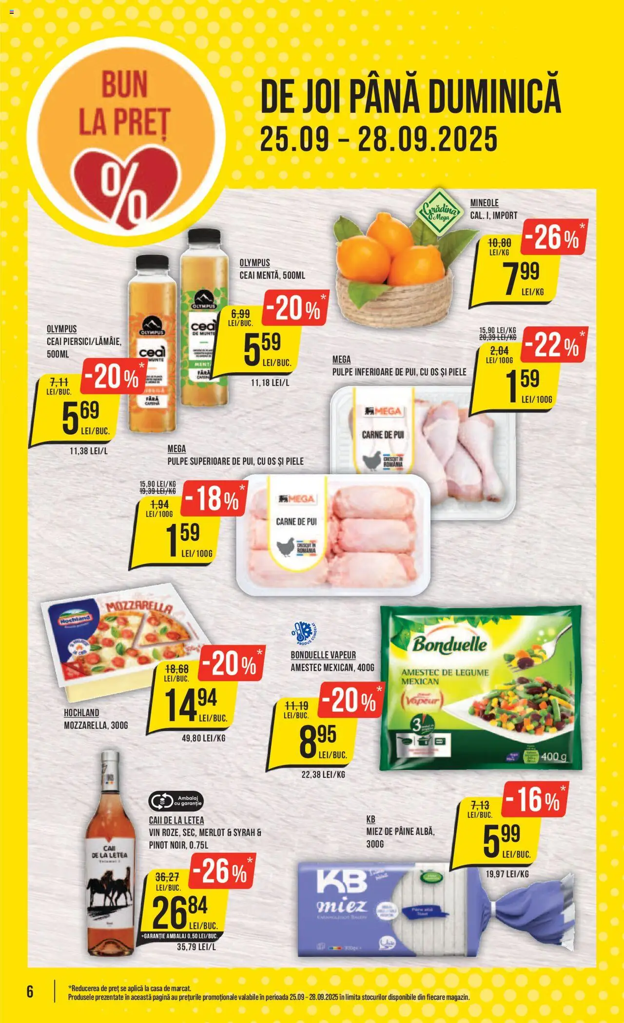 Catalog Mega Image 25 - 30 Septembrie 2025 | Pagina 6 | Produse: Pâine, Vin, Carne De Pui, Ceai