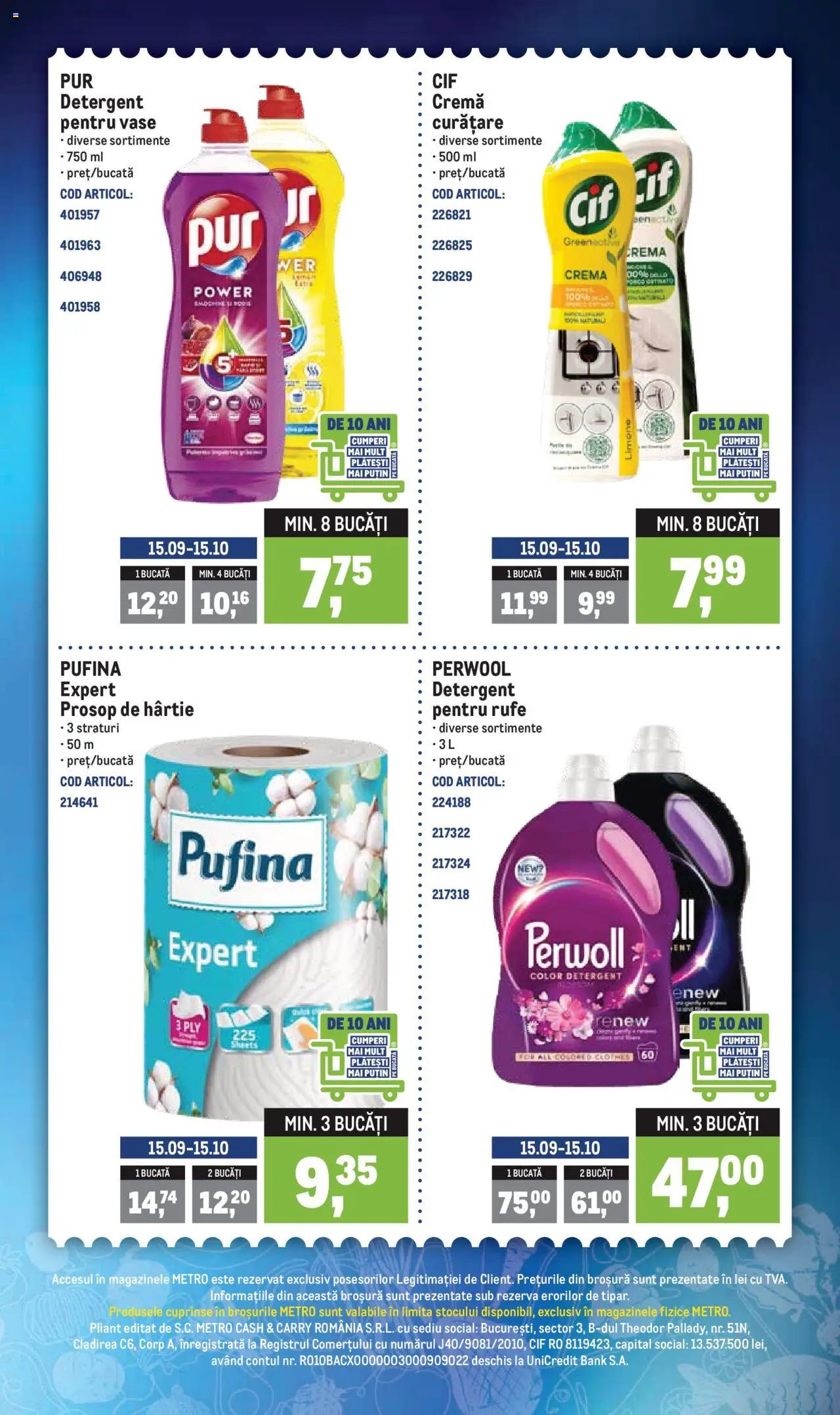 Catalog METRO 29 Septembrie - 4 Octombrie 2025 | Pagina 4 | Produse: Cremă, Detergent