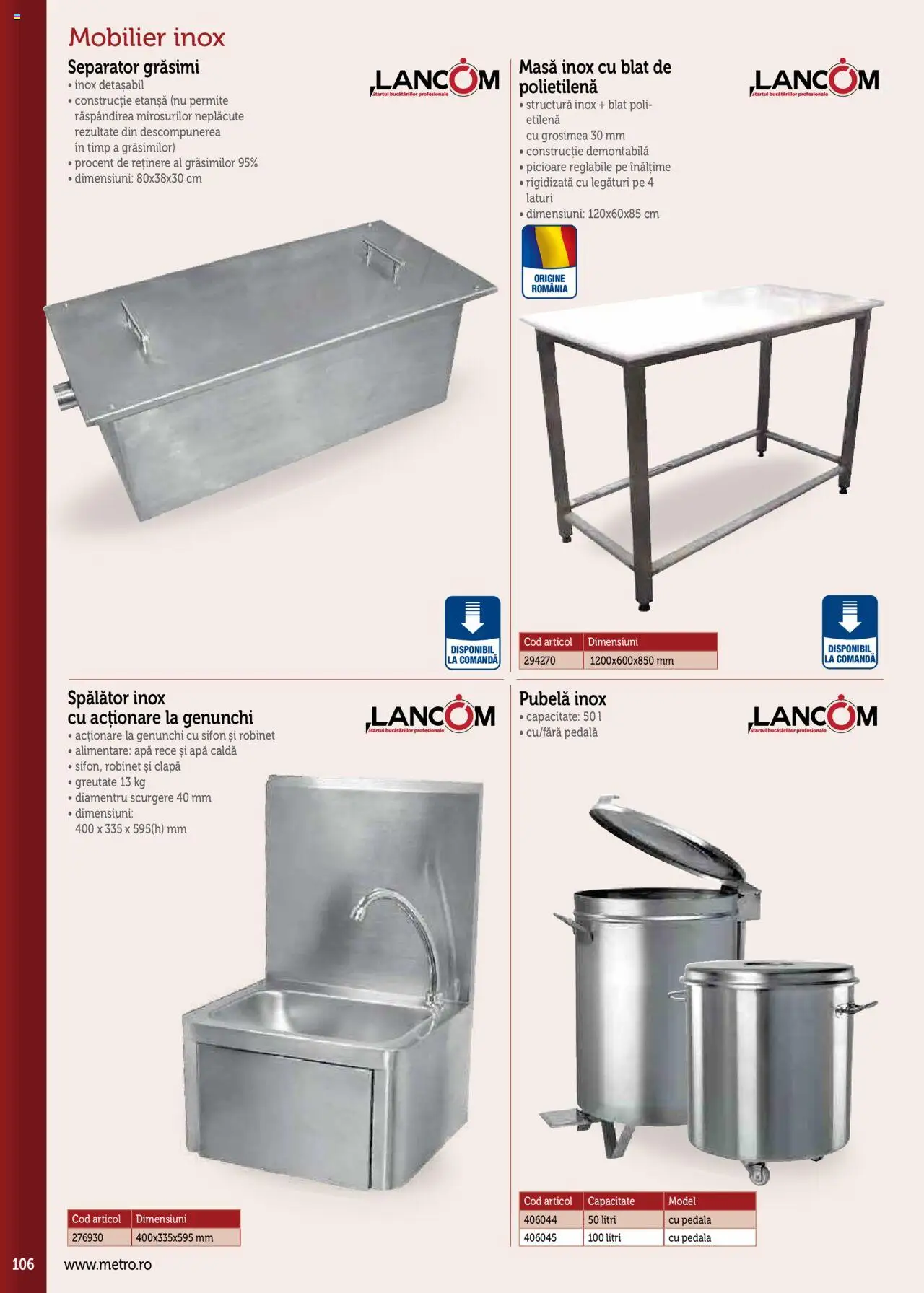 Catalog METRO 17 Septembrie 2025 - 30 Decembrie 2026 | Pagina 106 | Produse: Masă, Apă