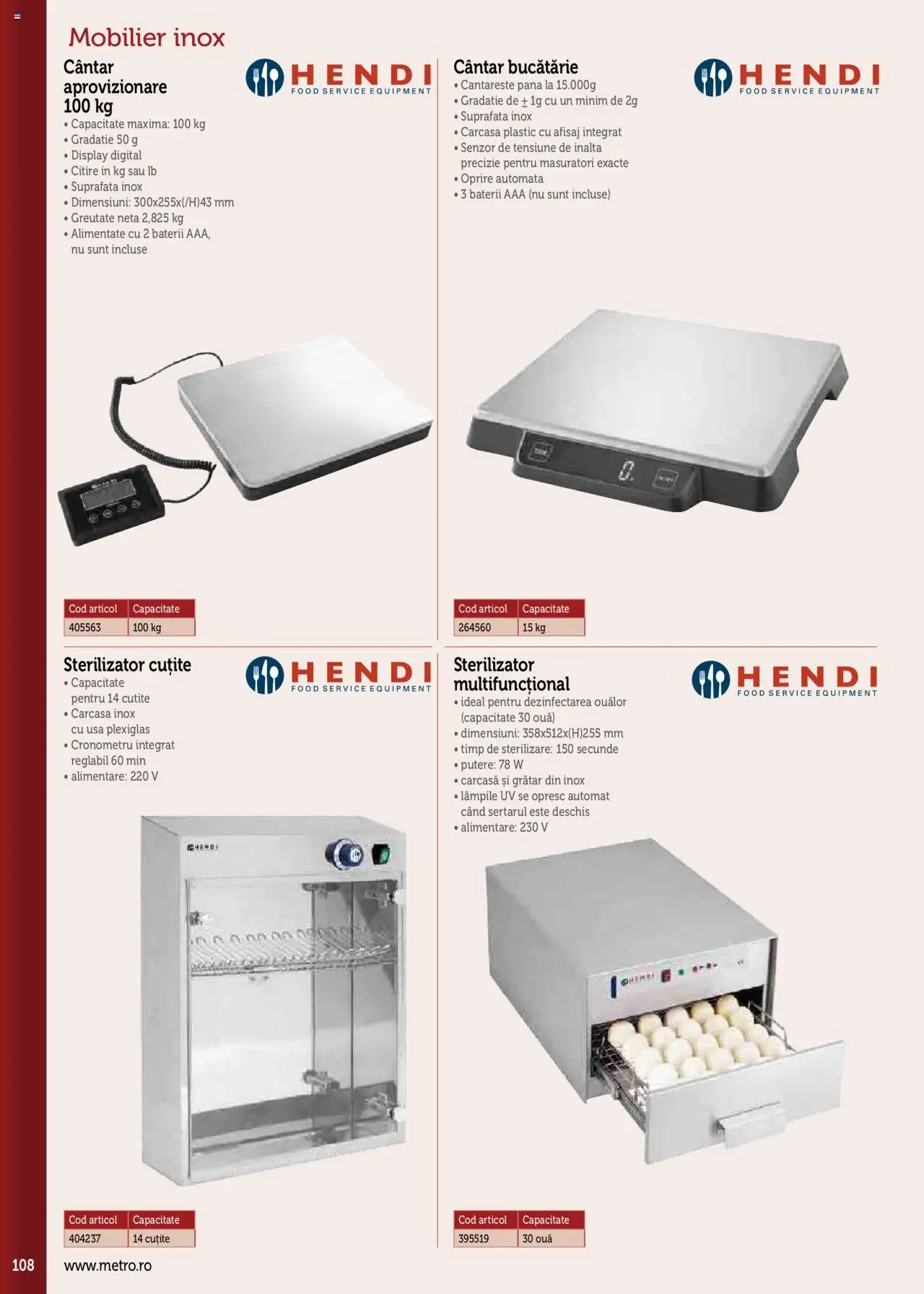 Catalog METRO 17 Septembrie 2025 - 30 Decembrie 2026 | Pagina 108 | Produse: Carcasă, Grătar, Bucătărie, Baterii