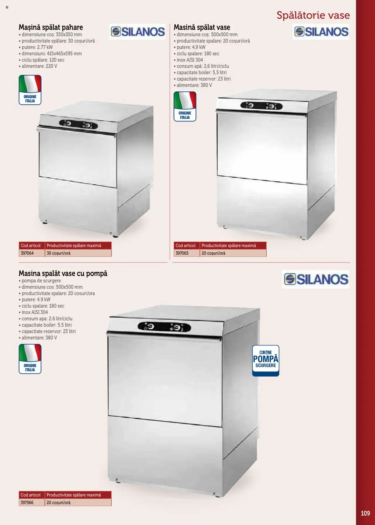 Catalog METRO 17 Septembrie 2025 - 30 Decembrie 2026 | Pagina 109 | Produse: Boiler, Pahare, Coș, Apă