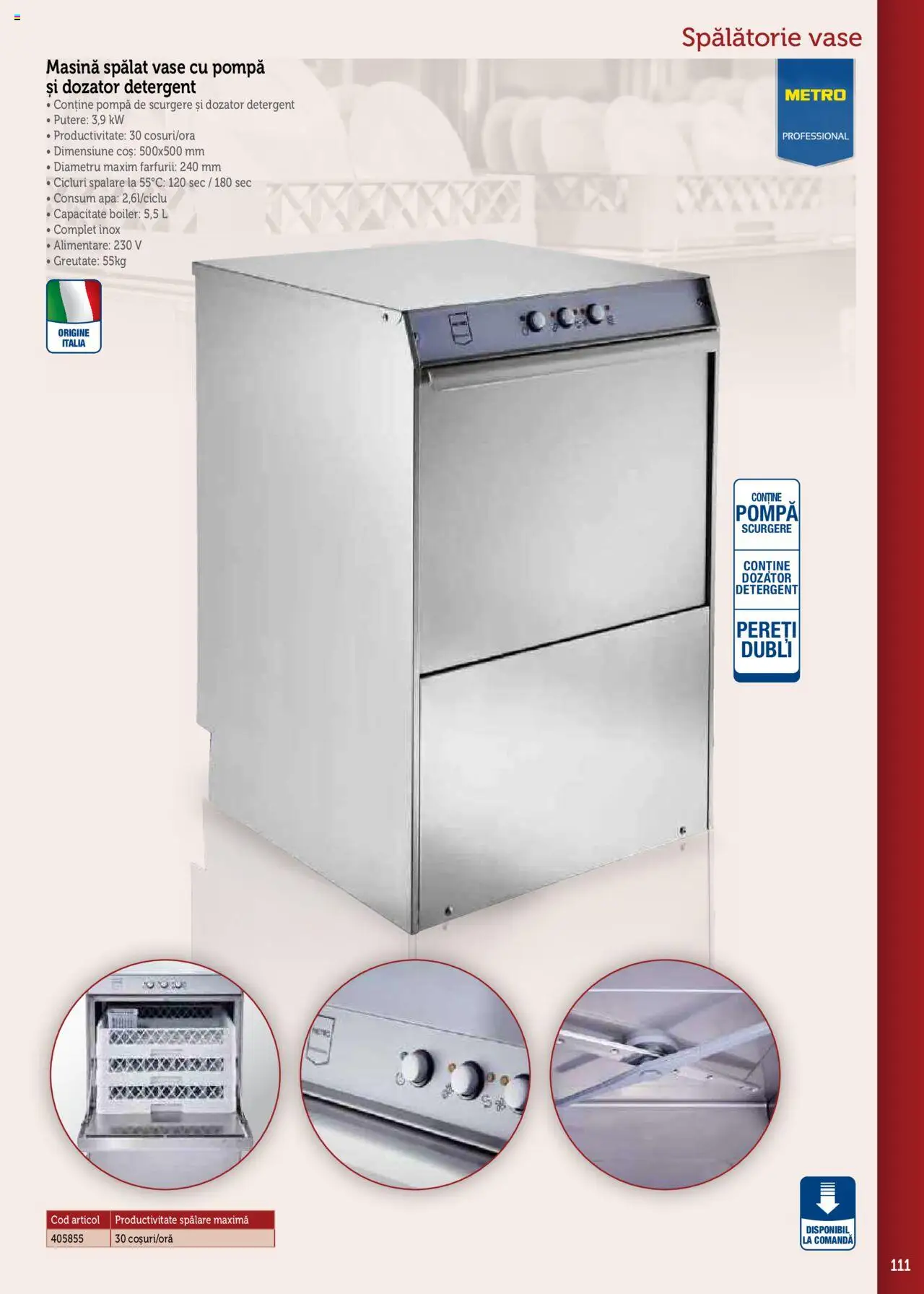 Catalog METRO 17 Septembrie 2025 - 30 Decembrie 2026 | Pagina 111 | Produse: Boiler, Coș, Detergent, Apă