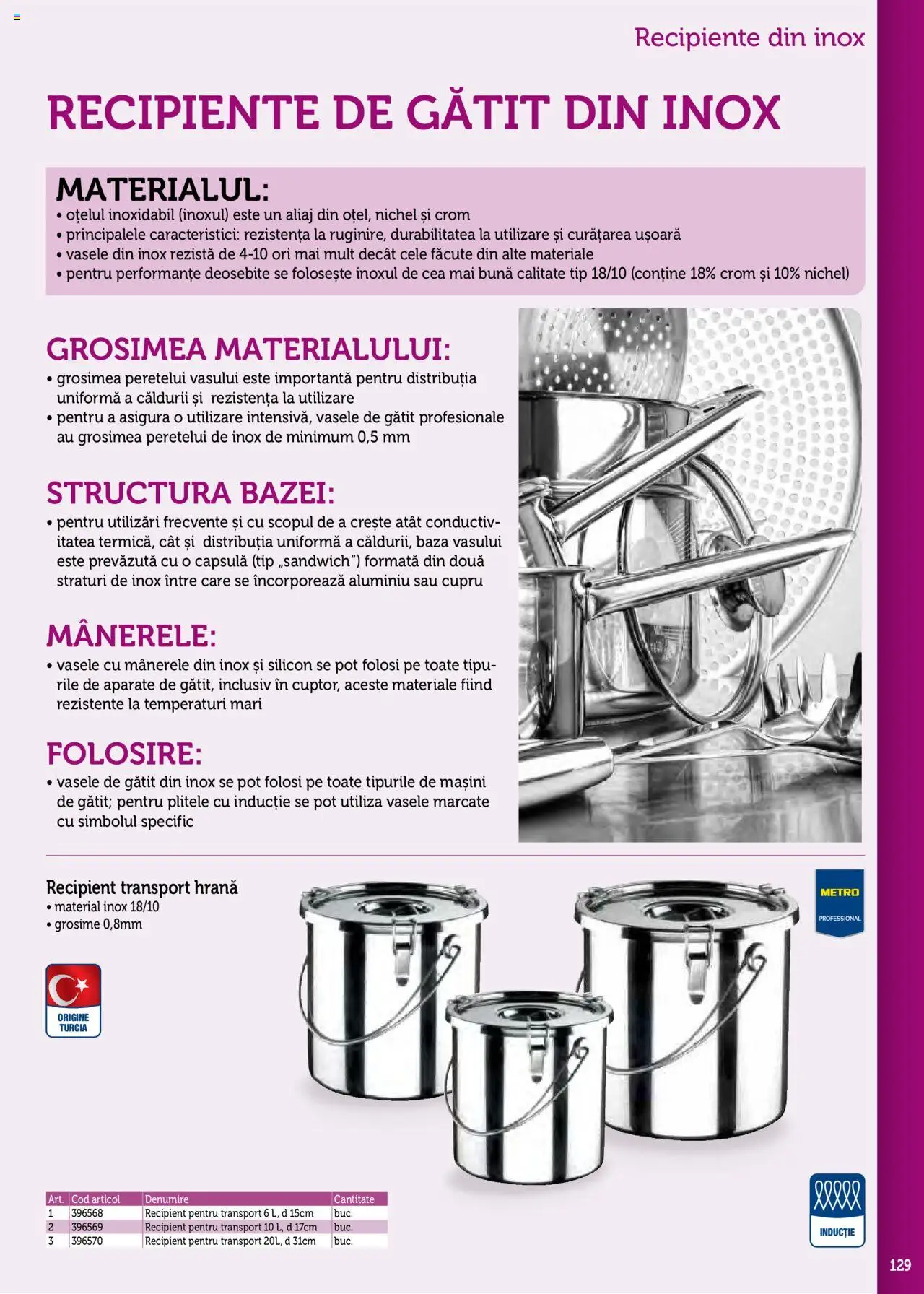 Catalog METRO 17 Septembrie 2025 - 30 Decembrie 2026 | Pagina 129 | Produse: Recipiente