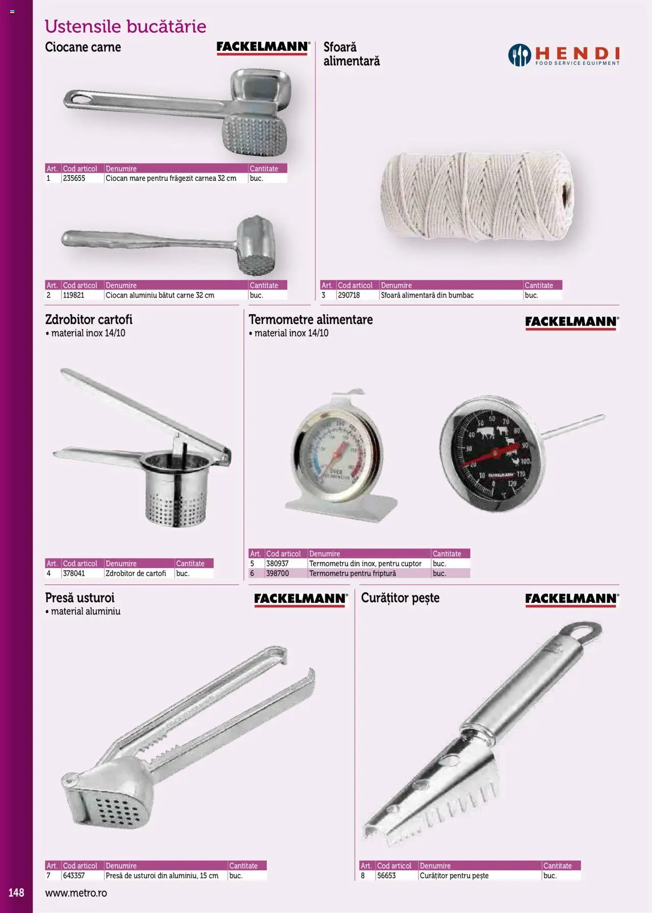 Catalog METRO 17 Septembrie 2025 - 30 Decembrie 2026 | Pagina 148 | Produse: Cuptor, Termometru, Presă, Usturoi