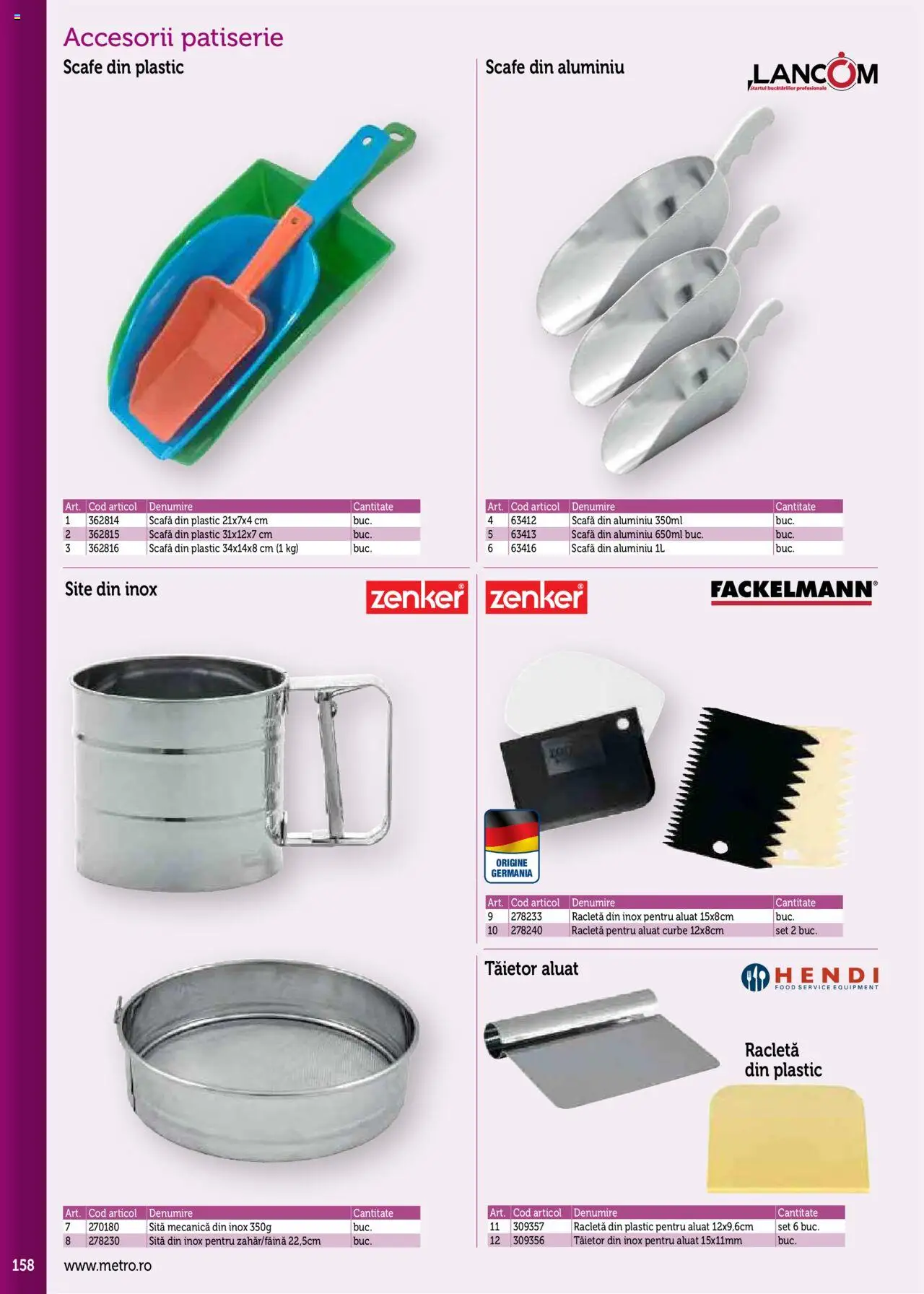Catalog METRO 17 Septembrie 2025 - 30 Decembrie 2026 | Pagina 158 | Produse: Sită, Aluat