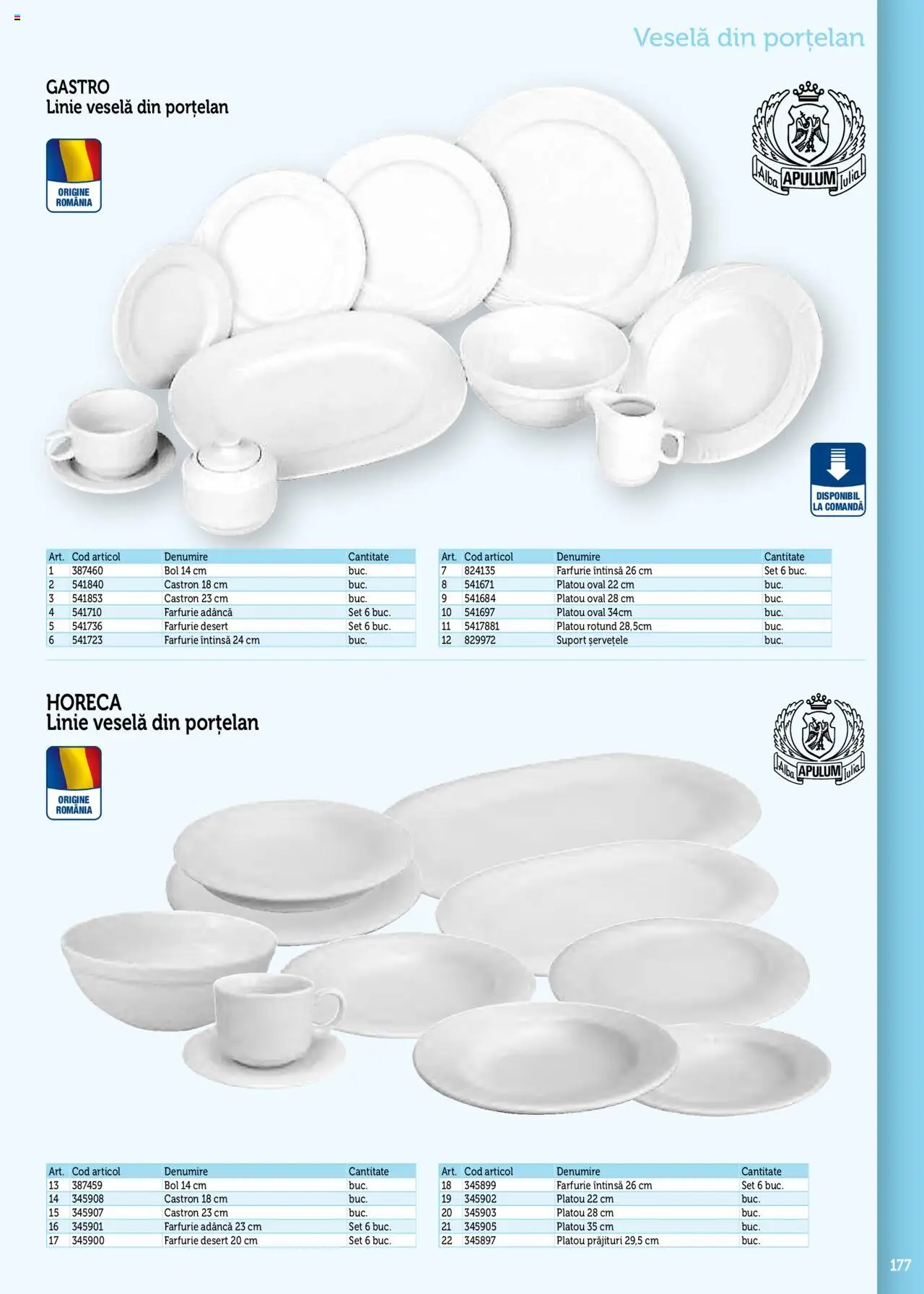 Catalog METRO 17 Septembrie 2025 - 30 Decembrie 2026 | Pagina 177 | Produse: Bol, Farfurie