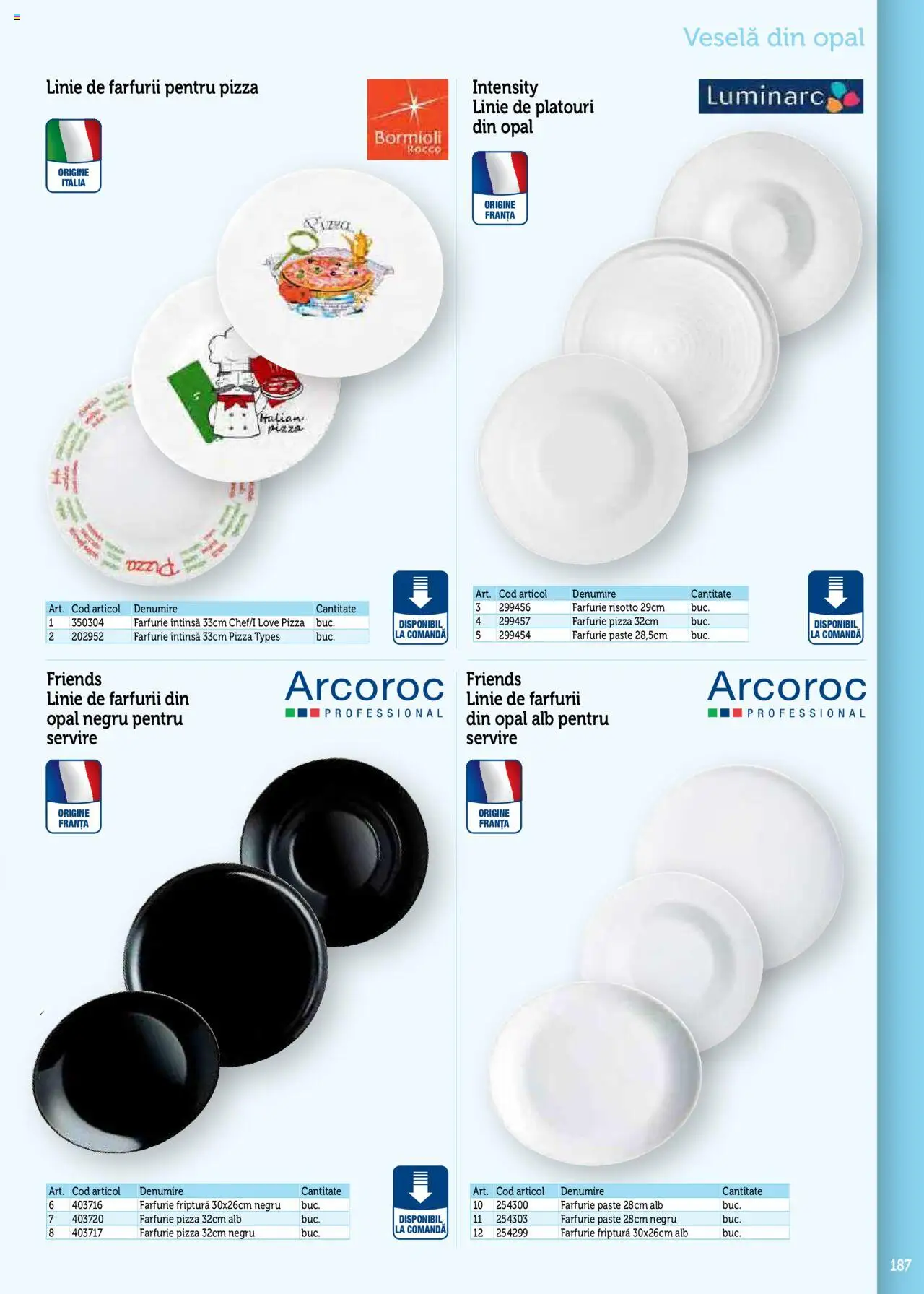 Catalog METRO 17 Septembrie 2025 - 30 Decembrie 2026 | Pagina 187 | Produse: Farfurie, Pizza, Paste