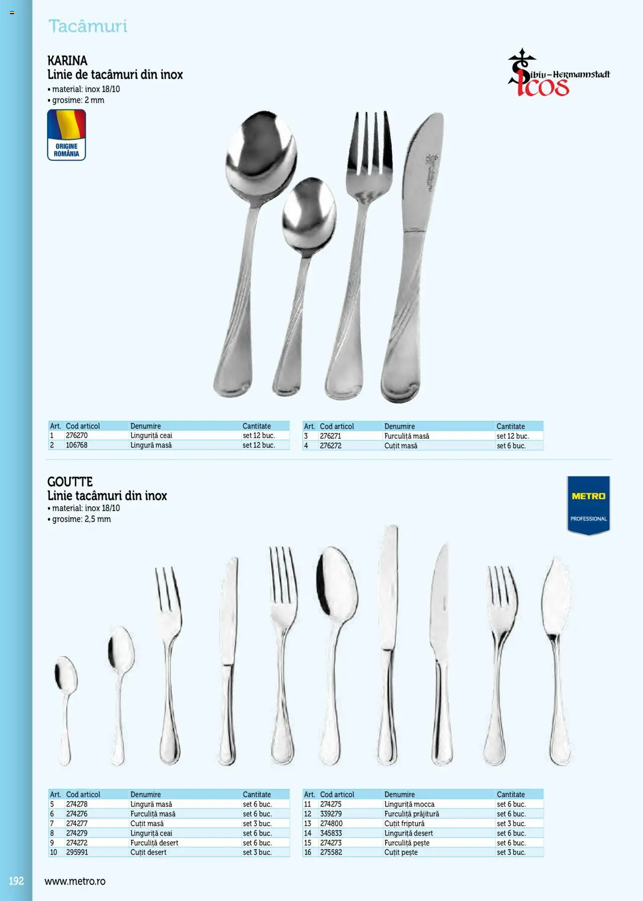 Catalog METRO 17 Septembrie 2025 - 30 Decembrie 2026 | Pagina 192 | Produse: Masă, Prăjitură, Pește, Ceai