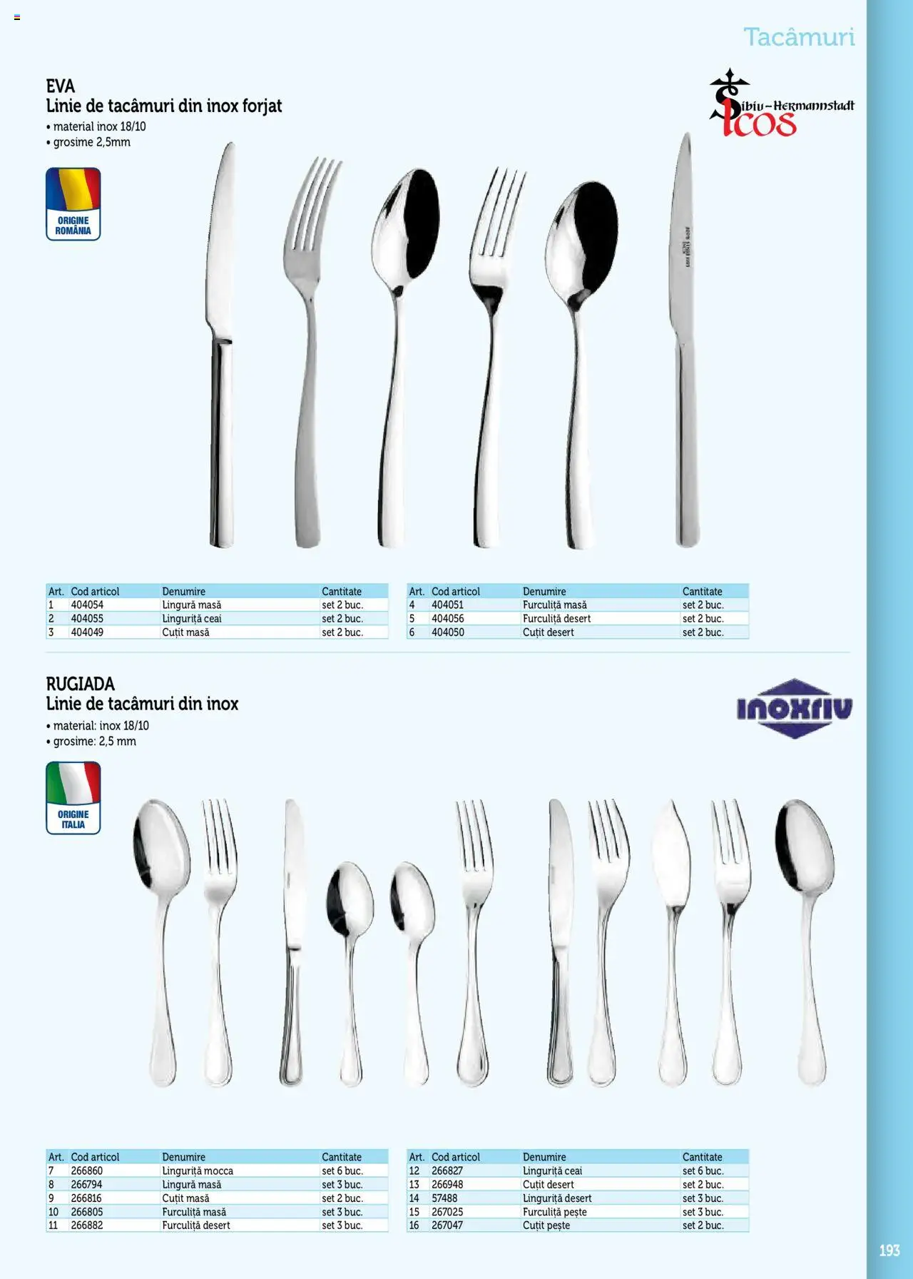 Catalog METRO 17 Septembrie 2025 - 30 Decembrie 2026 | Pagina 193 | Produse: Masă, Cuțit, Pește, Ceai