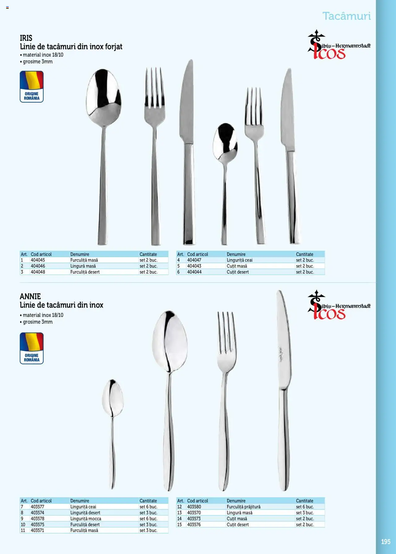 Catalog METRO 17 Septembrie 2025 - 30 Decembrie 2026 | Pagina 195 | Produse: Masă, Cuțit, Prăjitură, Ceai