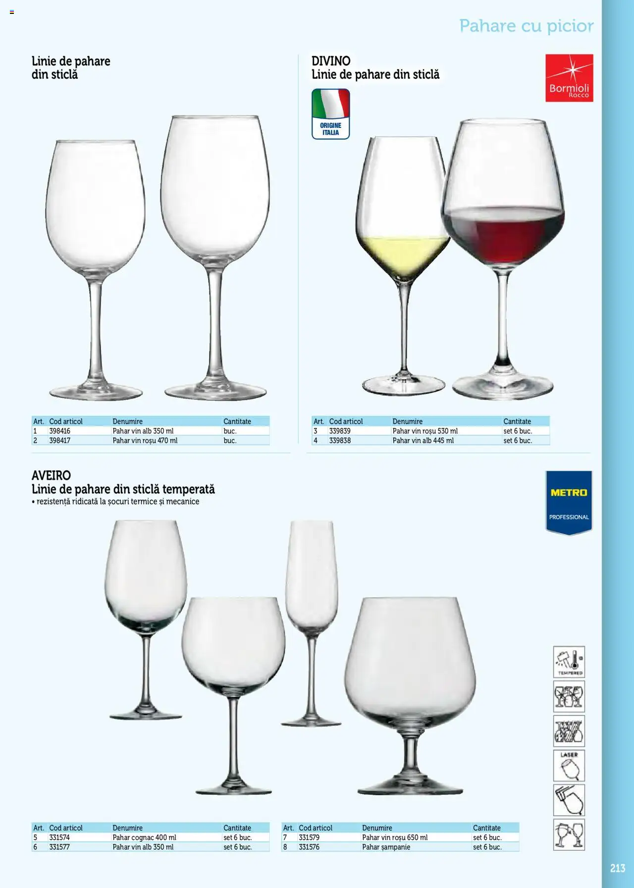 Catalog METRO 17 Septembrie 2025 - 30 Decembrie 2026 | Pagina 213 | Produse: Pahare, Vin