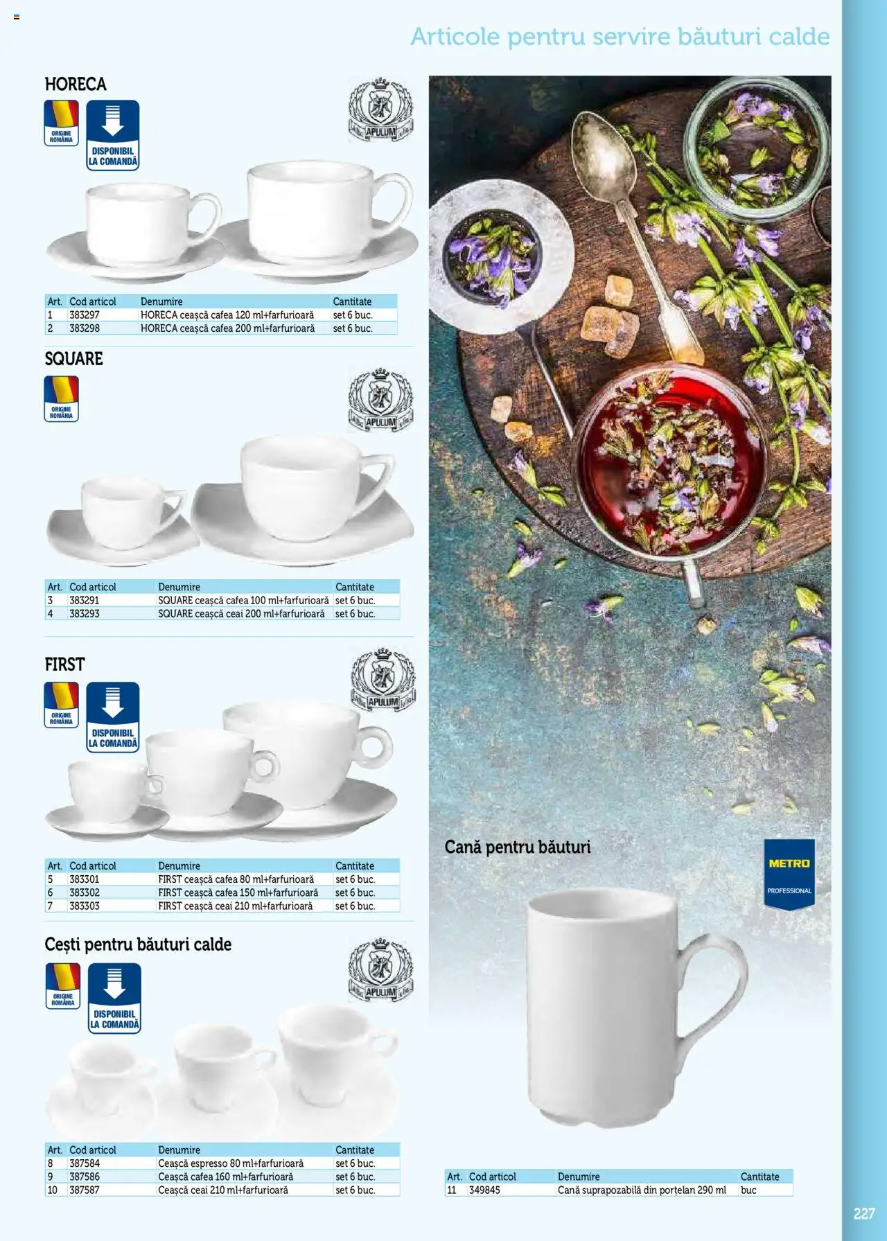 Catalog METRO 17 Septembrie 2025 - 30 Decembrie 2026 | Pagina 227 | Produse: Cafea, Ceai