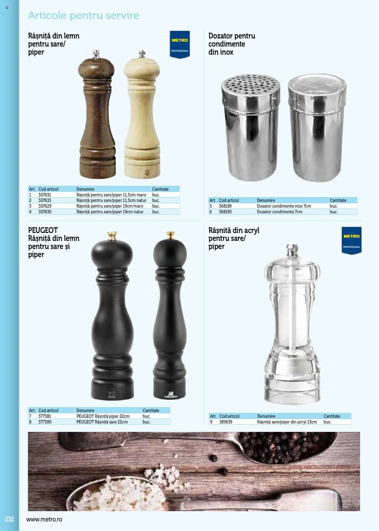 Catalog METRO 17 Septembrie 2025 - 30 Decembrie 2026 | Pagina 232 | Produse: Condimente, Sare, Piper