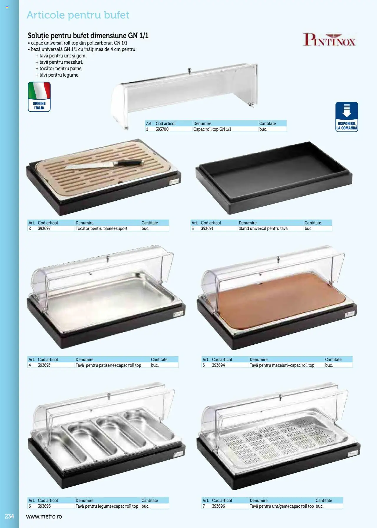 Catalog METRO 17 Septembrie 2025 - 30 Decembrie 2026 | Pagina 234 | Produse: Top, Bufet, Unt, Tocător