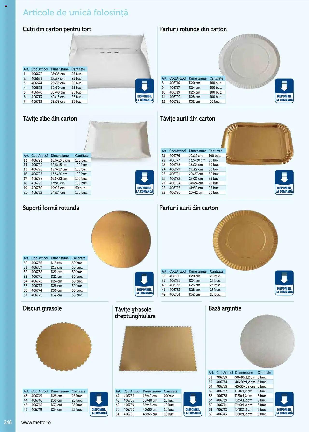 Catalog METRO 17 Septembrie 2025 - 30 Decembrie 2026 | Pagina 246 | Produse: Tort