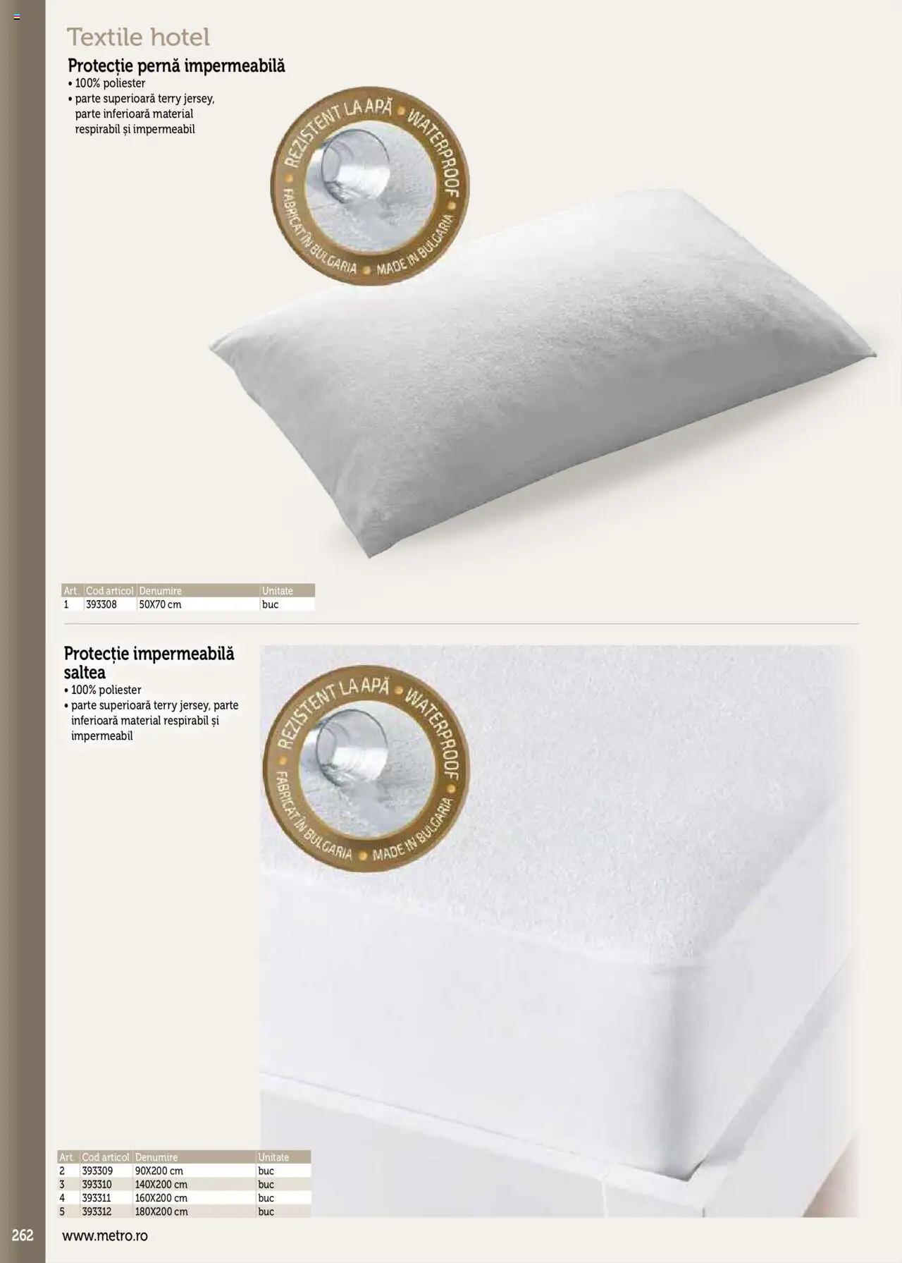 Catalog METRO 17 Septembrie 2025 - 30 Decembrie 2026 | Pagina 262 | Produse: Saltea, Pernă