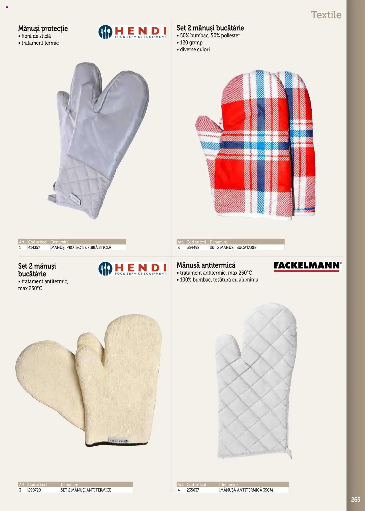 Catalog METRO 17 Septembrie 2025 - 30 Decembrie 2026 | Pagina 265 | Produse: Mănuși, Bucătărie