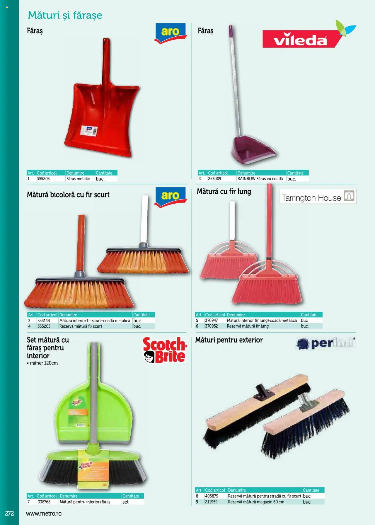 Catalog METRO 17 Septembrie 2025 - 30 Decembrie 2026 | Pagina 272 | Produse: Mătură, Mâner