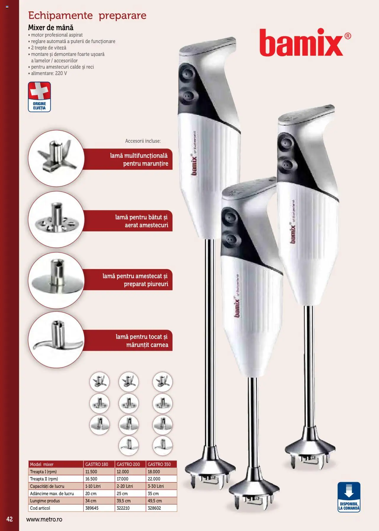 Catalog METRO 17 Septembrie 2025 - 30 Decembrie 2026 | Pagina 42 | Produse: Mixer