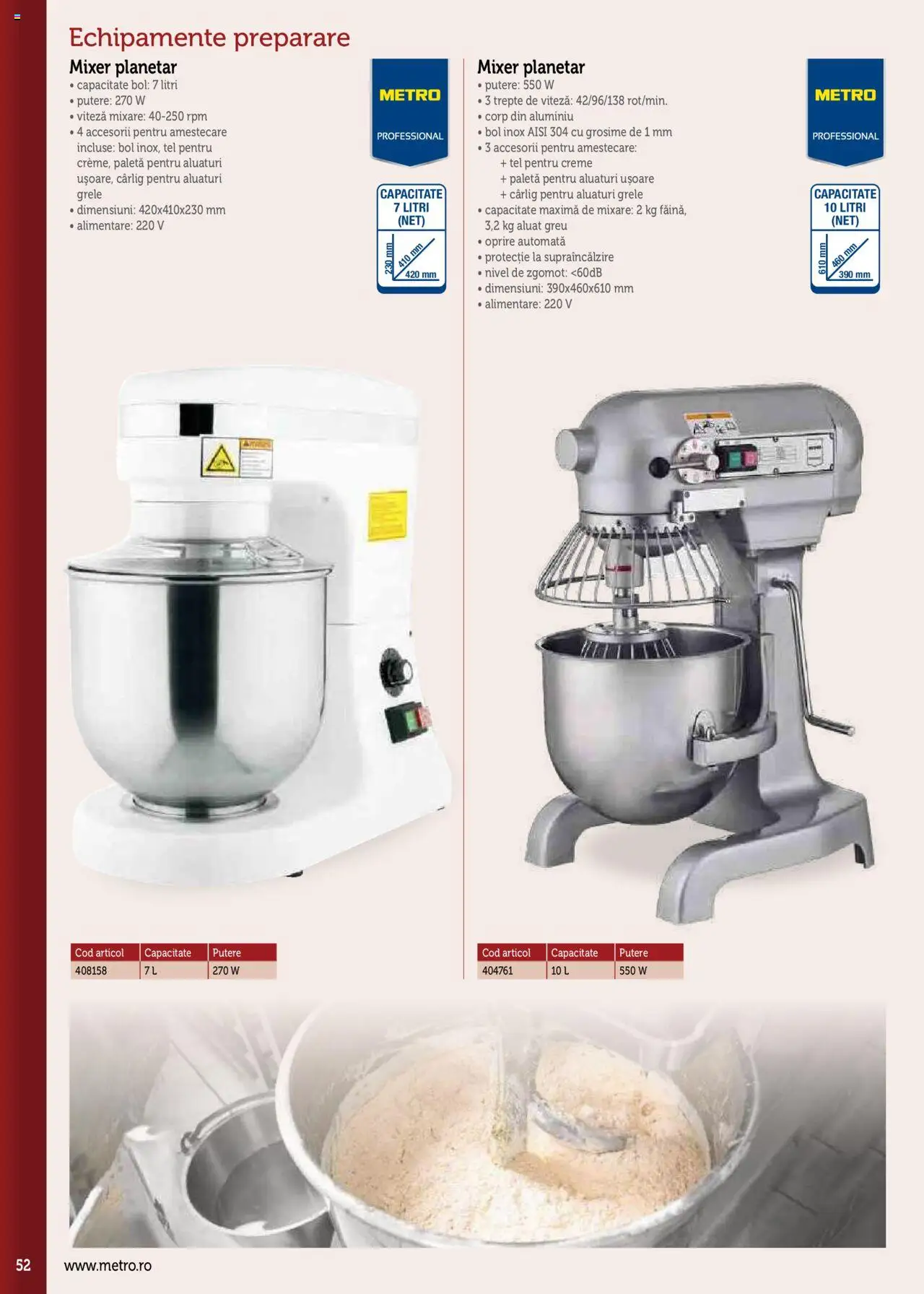 Catalog METRO 17 Septembrie 2025 - 30 Decembrie 2026 | Pagina 52 | Produse: Mixer, Bol, Aluat