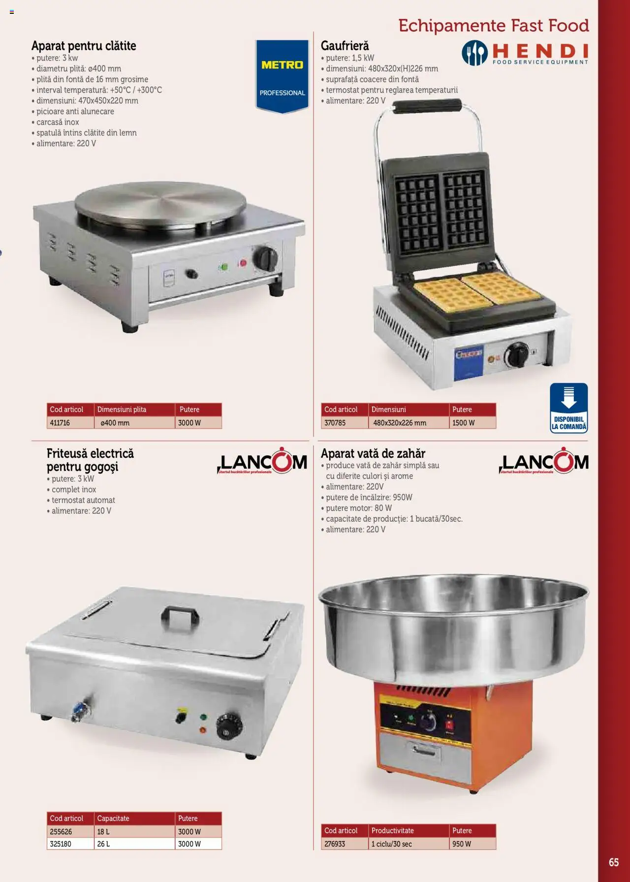 Catalog METRO 17 Septembrie 2025 - 30 Decembrie 2026 | Pagina 65 | Produse: Carcasă, Plită, Gogoși, Zahăr