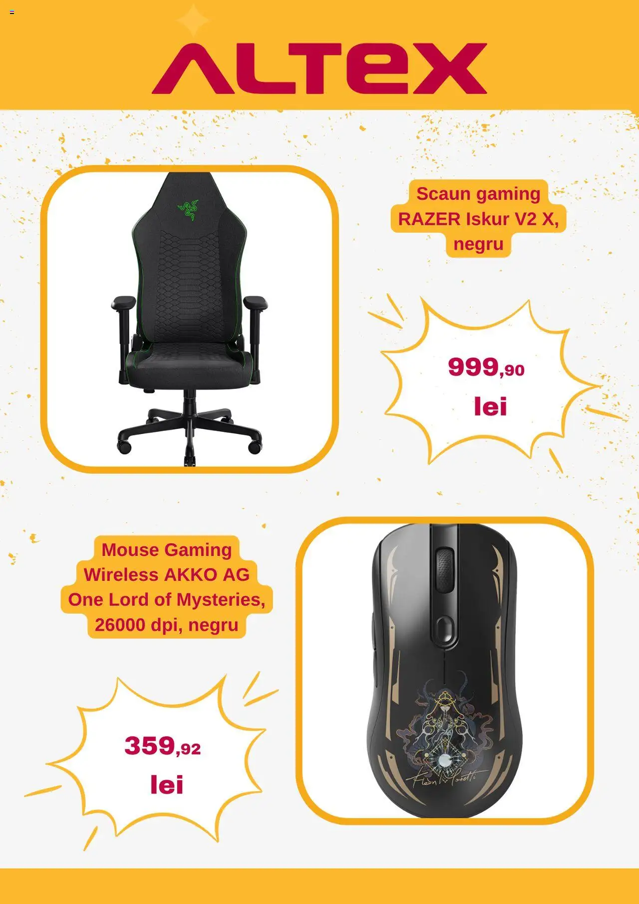 Catalog Altex 2 - 7 Octombrie 2025 | Pagina 4 | Produse: Scaun gaming, Mouse, Scaun