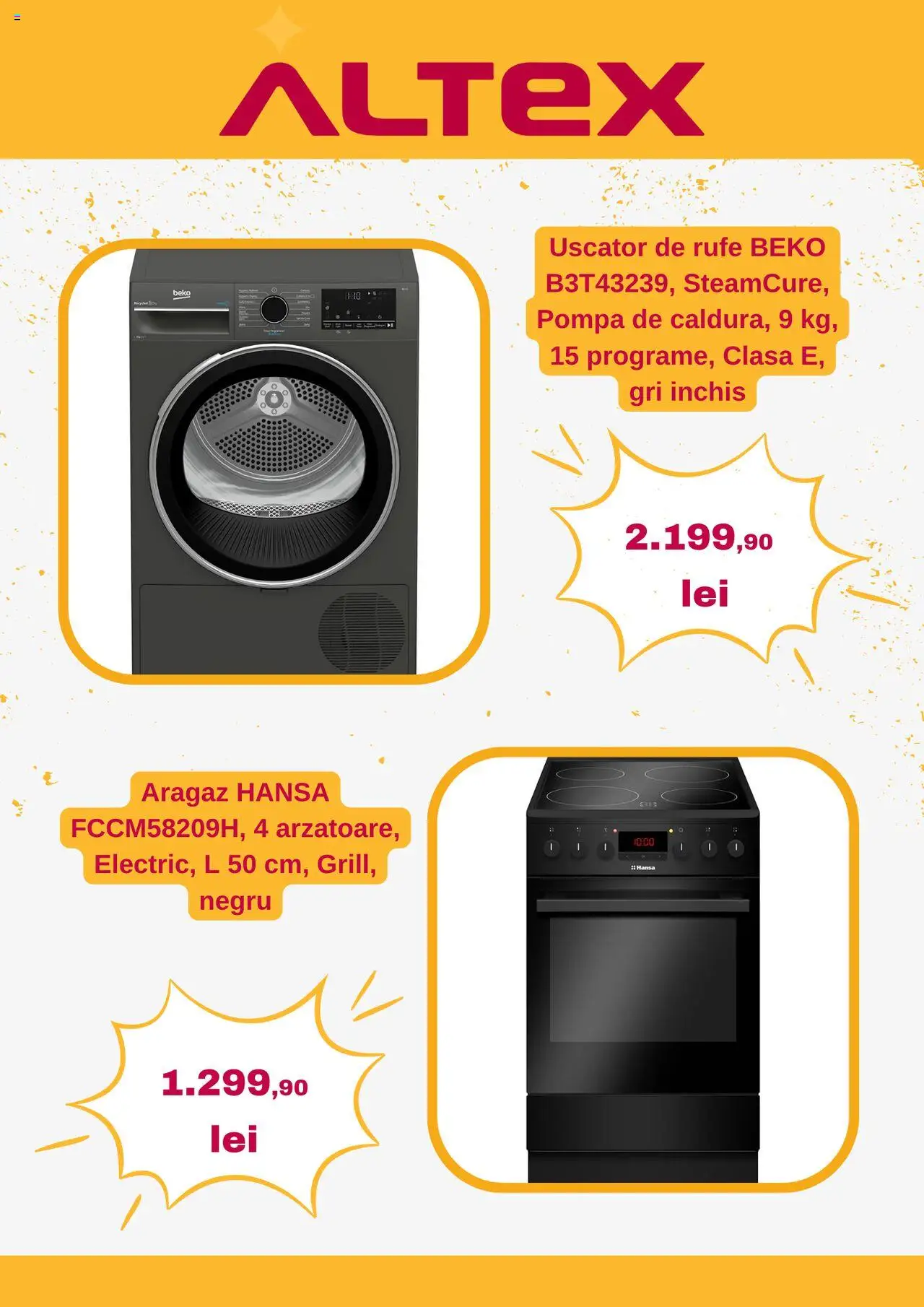 Catalog Altex 2 - 7 Octombrie 2025 | Pagina 6 | Produse: Uscător, Aragaz