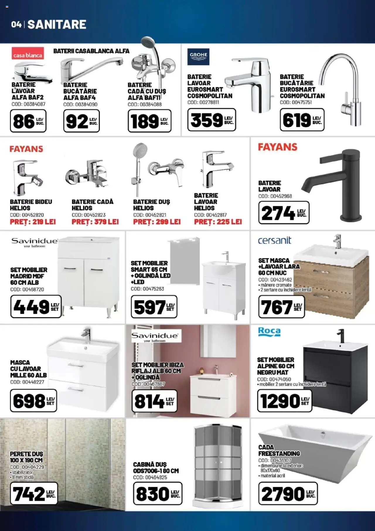Catalog Ambient 1 Octombrie - 12 Noiembrie 2025 | Pagina 4 | Produse: Baterie, Cadă, Duș, Oglindă
