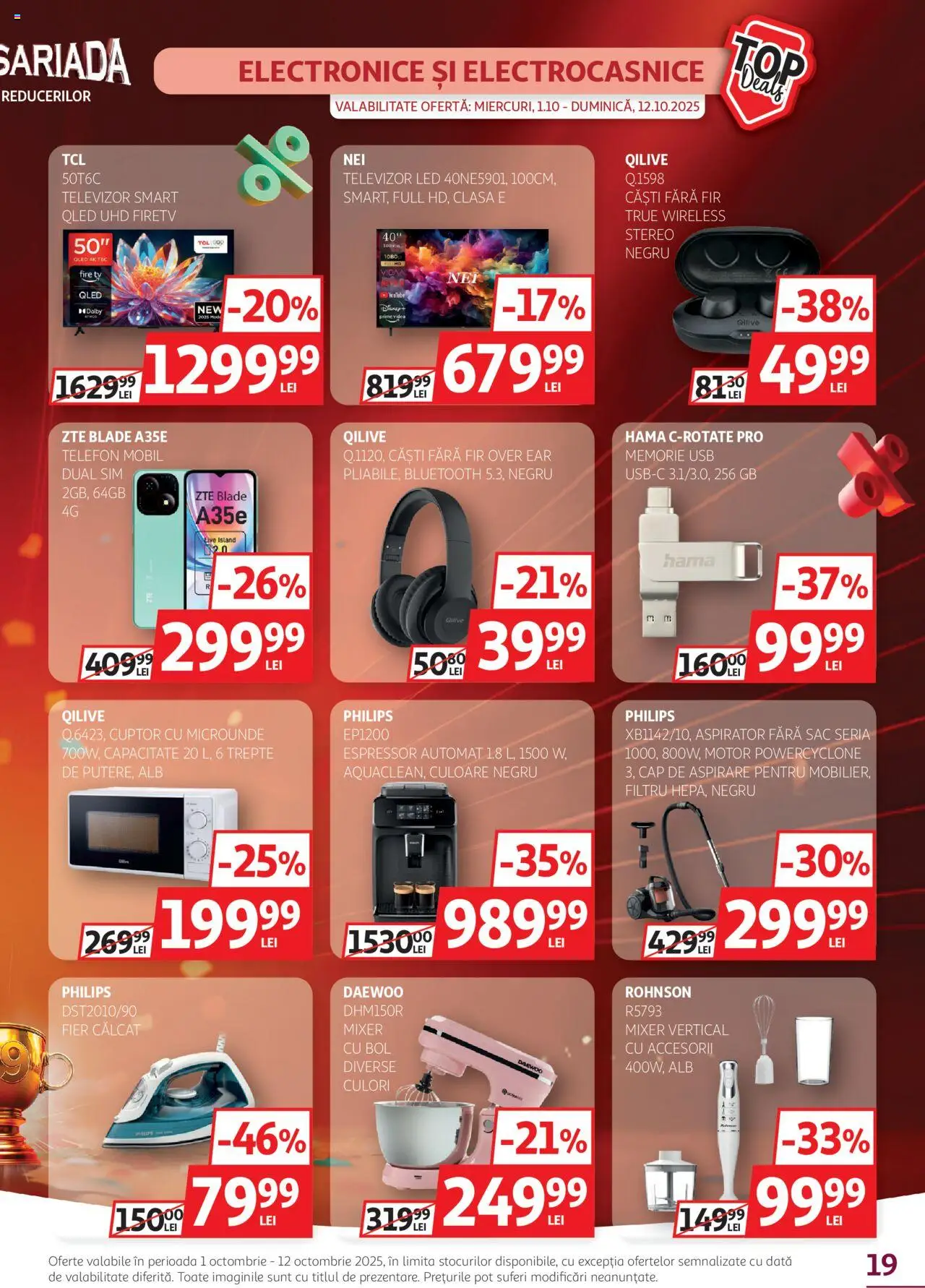 Catalog Auchan 1 - 11 Octombrie 2025 | Pagina 19 | Produse: Căști, Usb, Aspirator, Bol