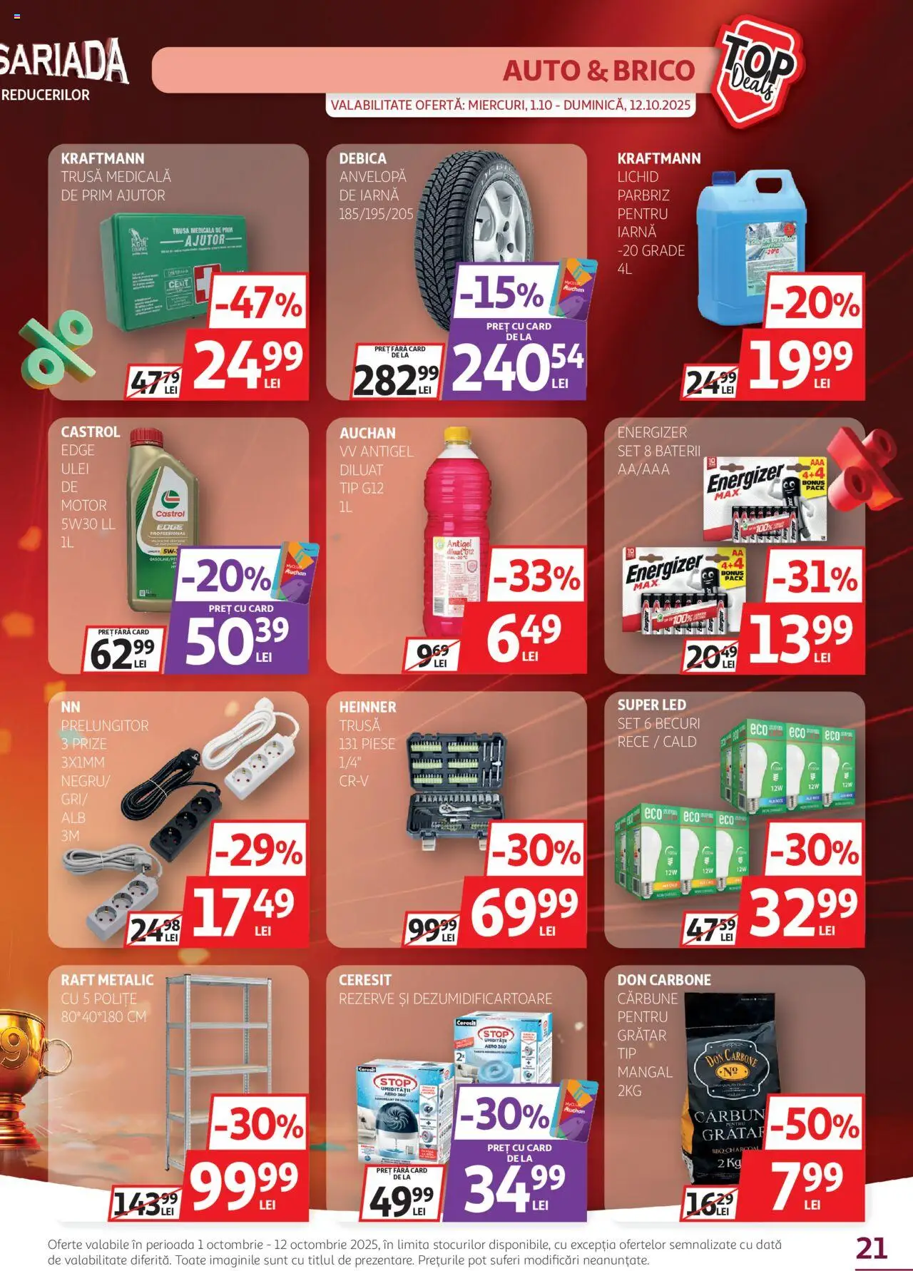 Catalog Auchan 1 - 11 Octombrie 2025 | Pagina 21 | Produse: Prelungitor, Babak, Baterii, Ulei