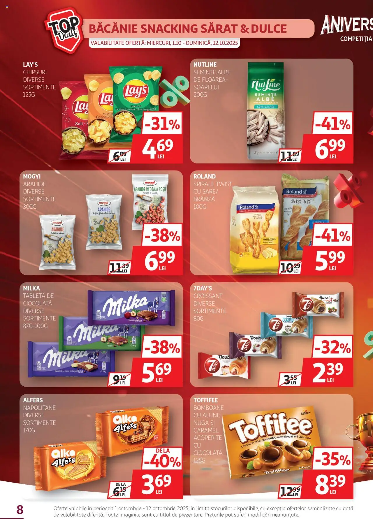 Catalog Auchan 1 - 11 Octombrie 2025 | Pagina 8 | Produse: Ödül oyuncağı, Rom, Chipsuri, Sare