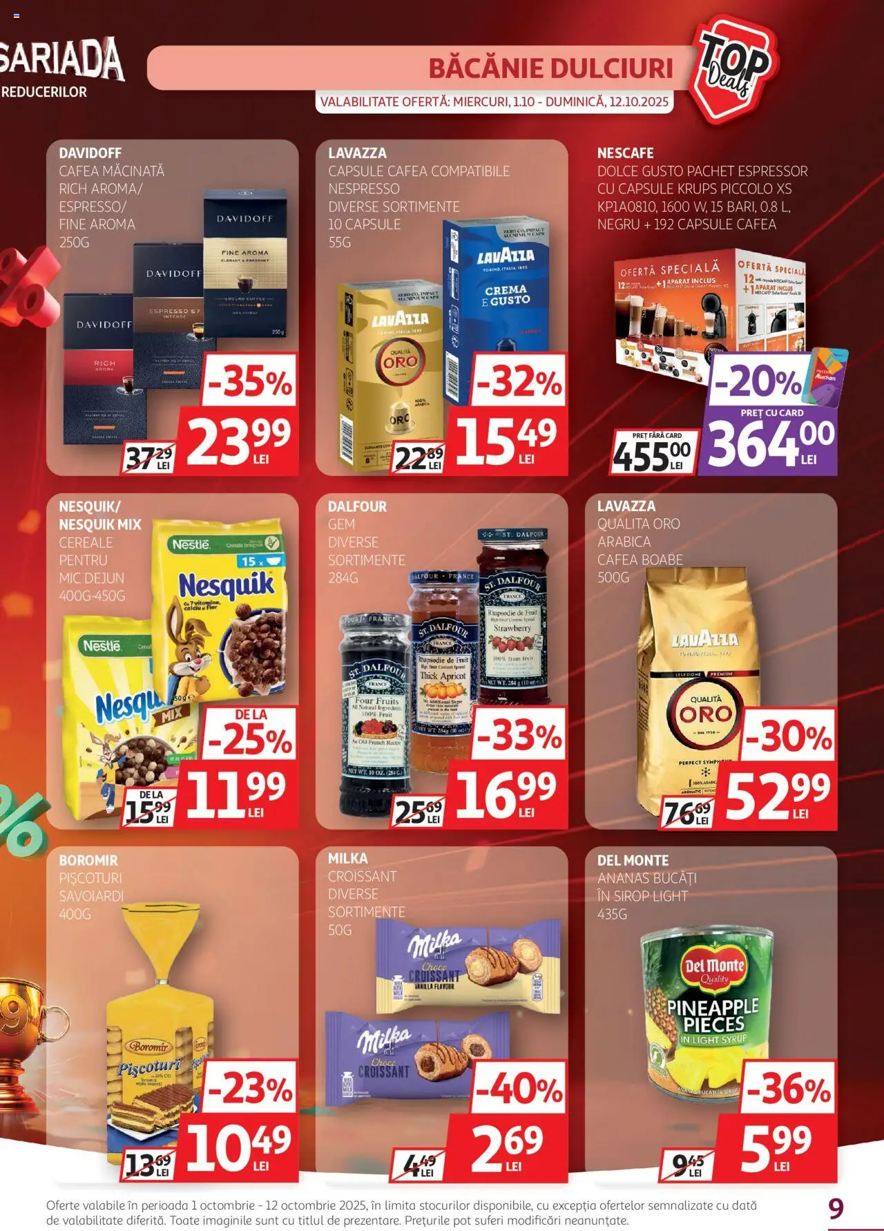 Catalog Auchan 1 - 11 Octombrie 2025 | Pagina 9 | Produse: Espressor, Cremă, Cafea, Cereale