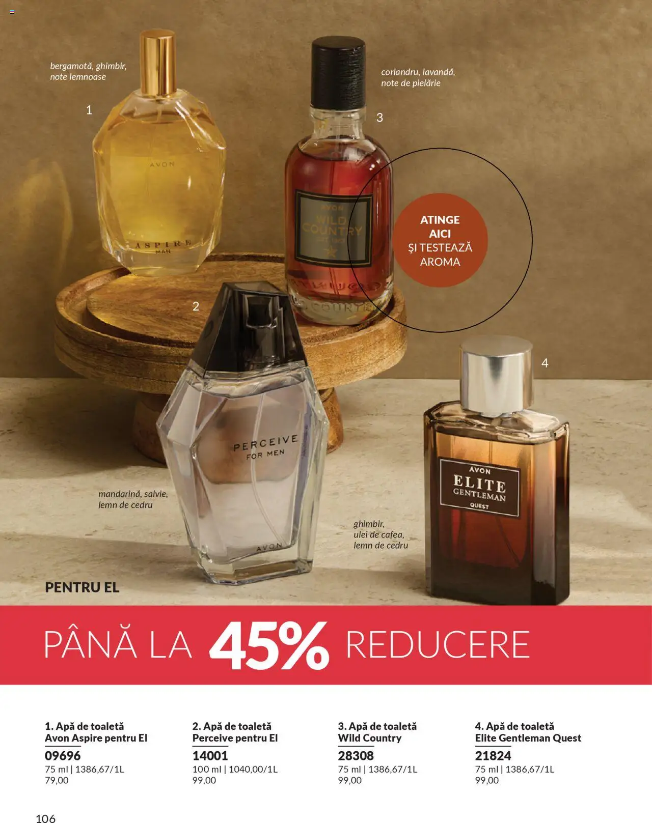 Catalog Avon 1 - 30 Octombrie 2025 | Pagina 108 | Produse: Toaletă, Apă de toaletă, Ulei, Apă