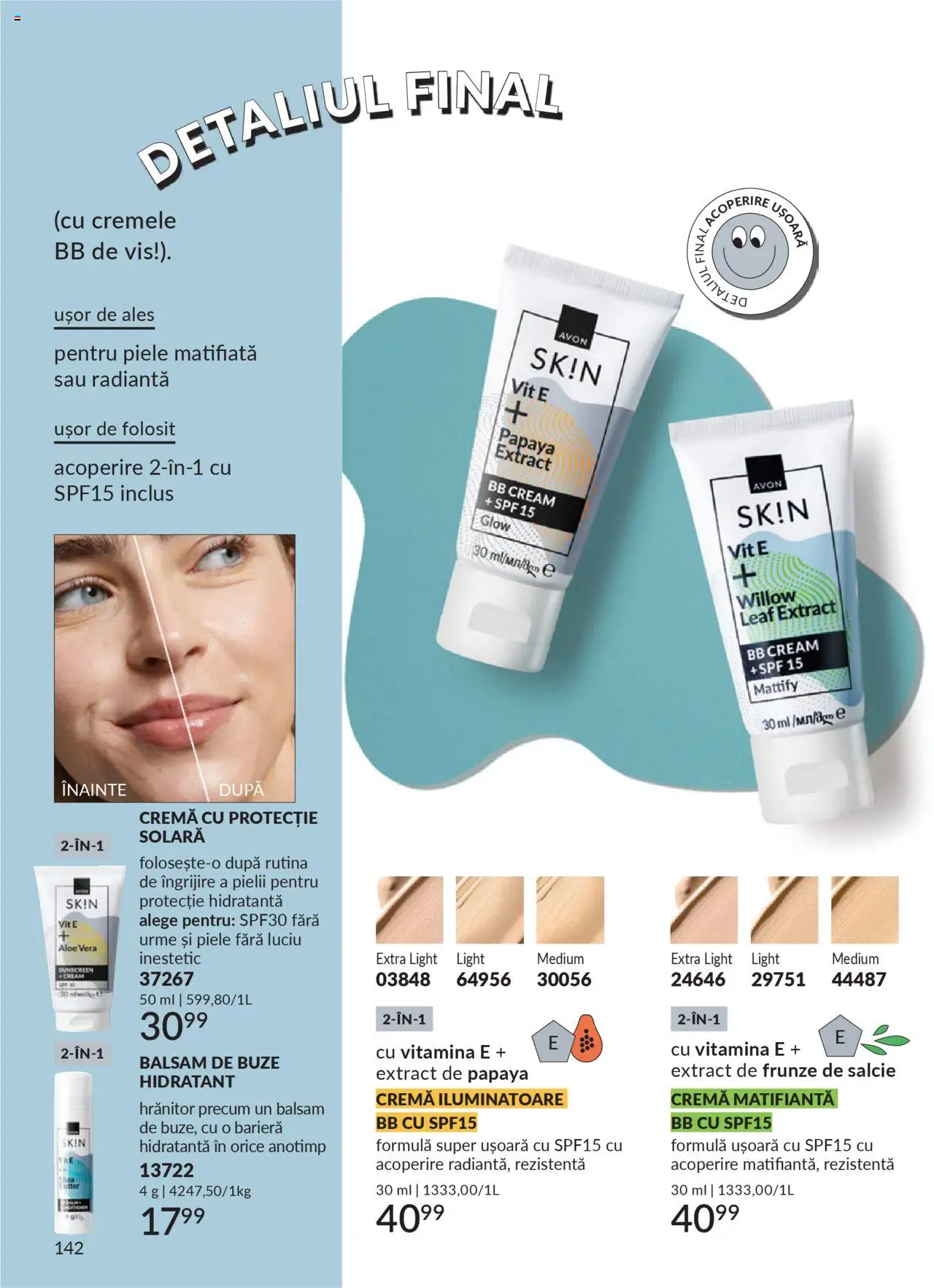 Catalog Avon 1 - 30 Octombrie 2025 | Pagina 144 | Produse: Balsam, Cremă, Protecție solară, Boncuklu Oyuncakları