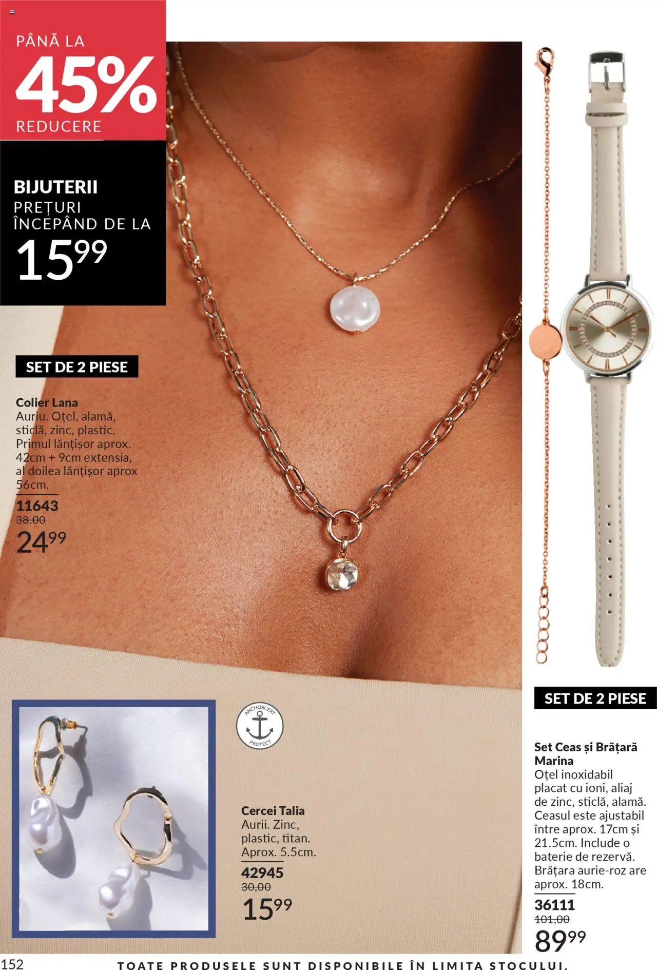 Catalog Avon 1 - 30 Octombrie 2025 | Pagina 154 | Produse: Ceas, Colier, Brățară, Baterie