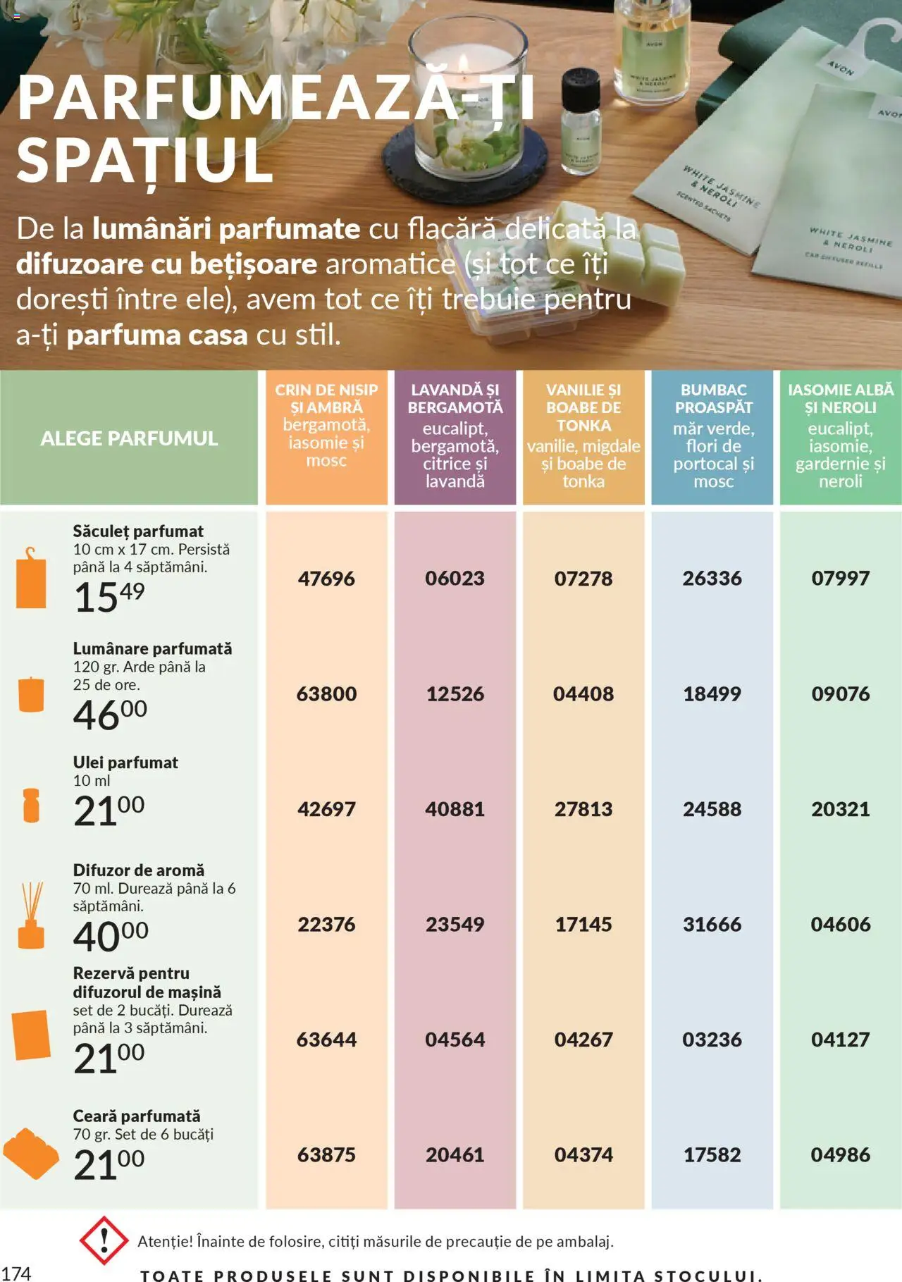 Catalog Avon 1 - 30 Octombrie 2025 | Pagina 176 | Produse: Difuzor, Lumânare, Ulei parfumat, Ulei