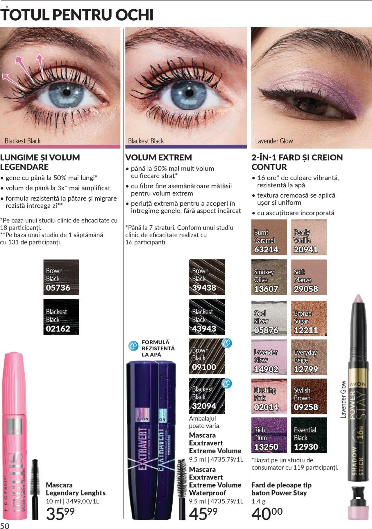 Catalog Avon 1 - 30 Octombrie 2025 | Pagina 52 | Produse: Ascuțitoare, Mascara, Fard de pleoape, Apă