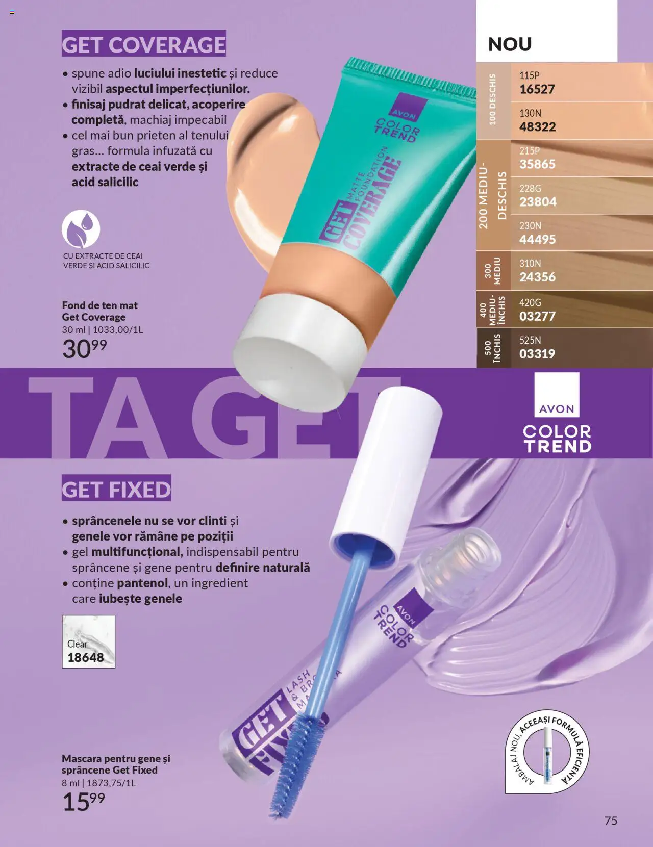 Catalog Avon 1 - 30 Octombrie 2025 | Pagina 77 | Produse: Fond de ten, Machiaj, Mascara, Ceai