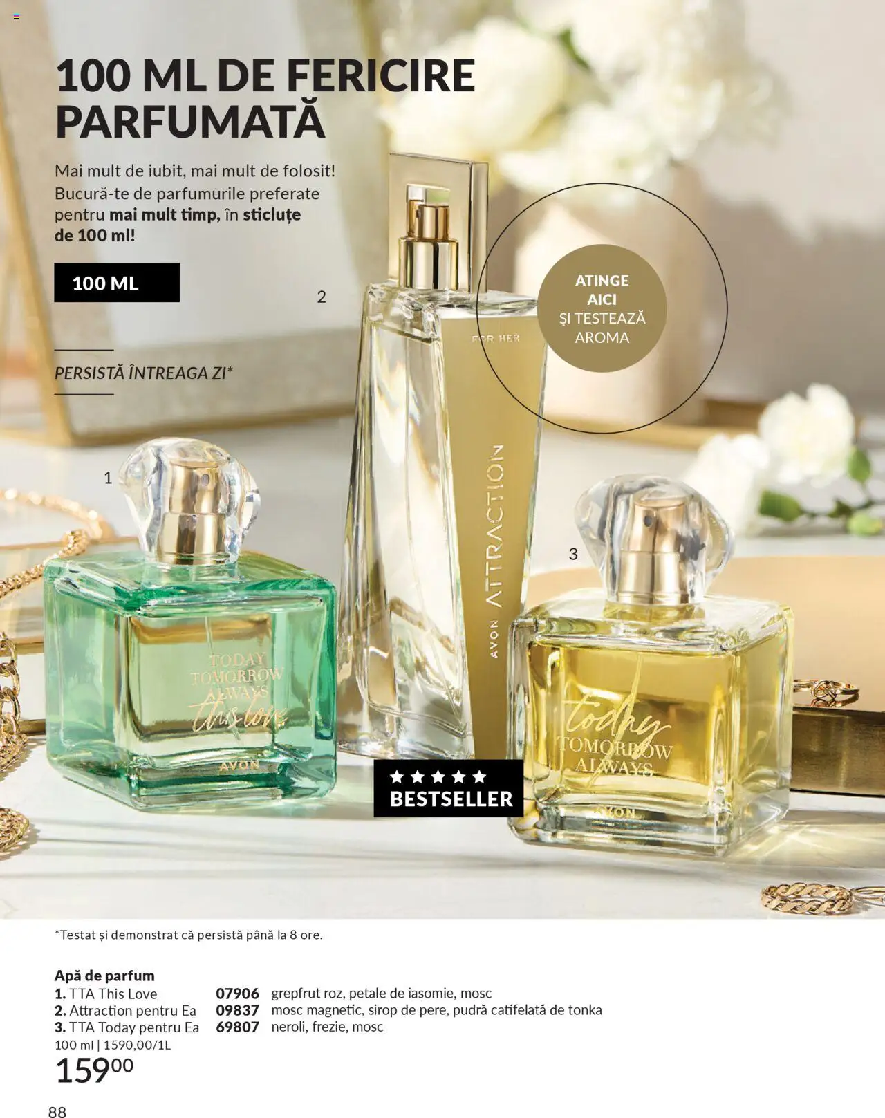 Catalog Avon 1 - 30 Octombrie 2025 | Pagina 90 | Produse: Apă de parfum, Pudră, Sirop, Apă