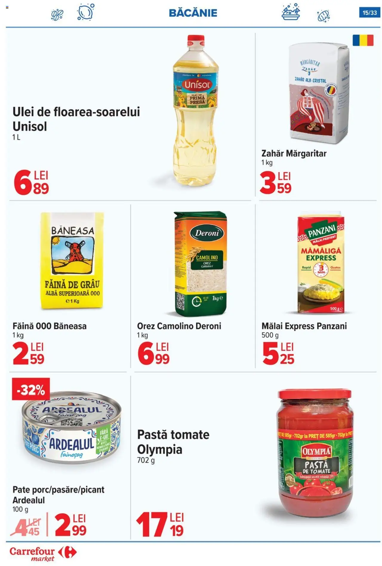 Catalog Carrefour 1 - 13 Octombrie 2025 | Pagina 16 | Produse: Pate, Ulei, Făină, Zahăr